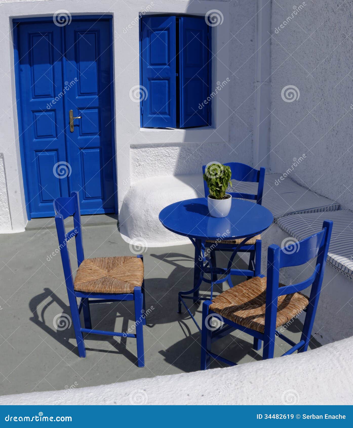 blue greek veranda