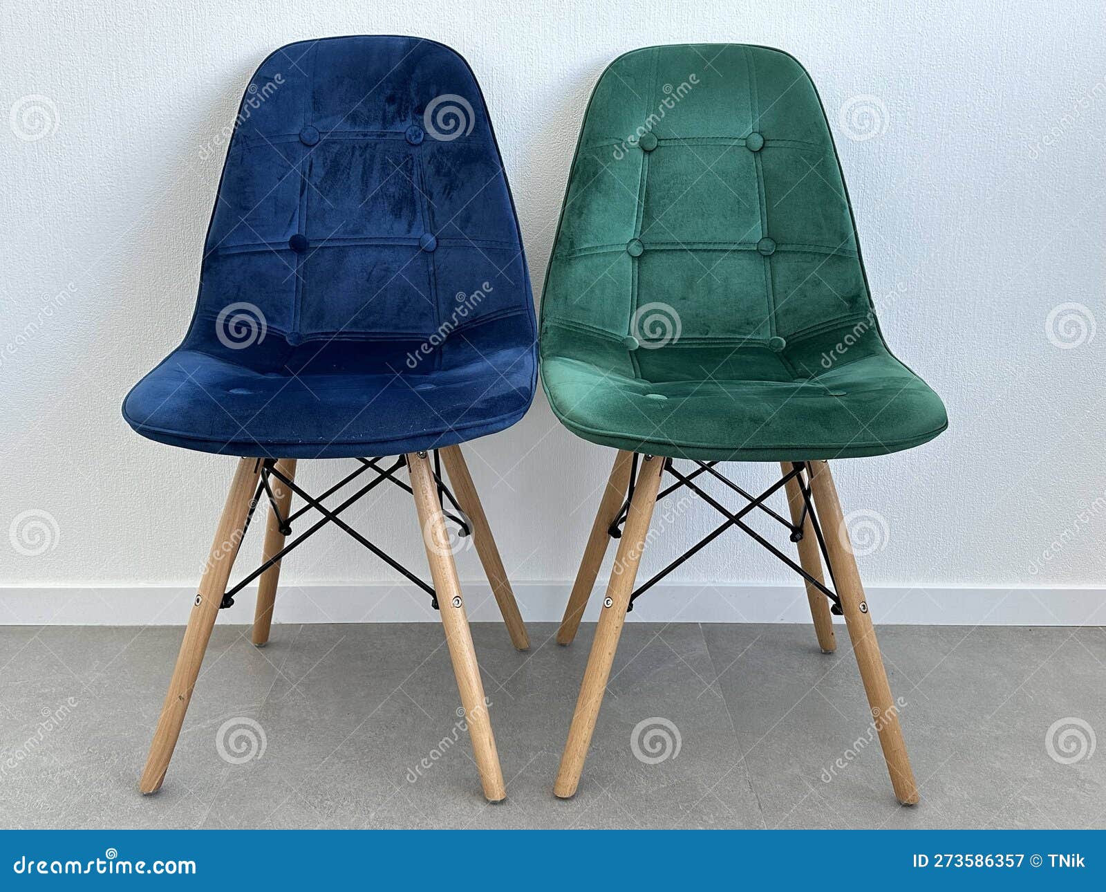 Blue and green chair stock image. Image of wooden, business 273586357
