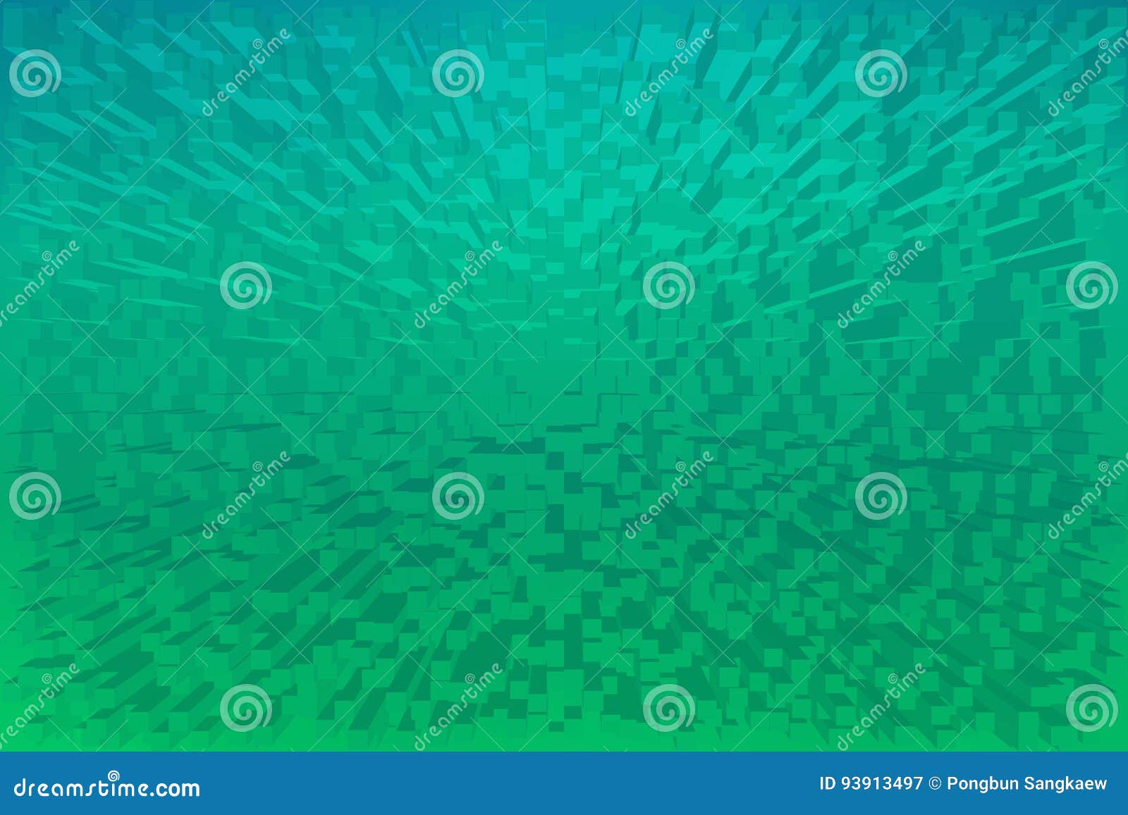 Blue and Green Cube Background Stock Illustration Illustration of