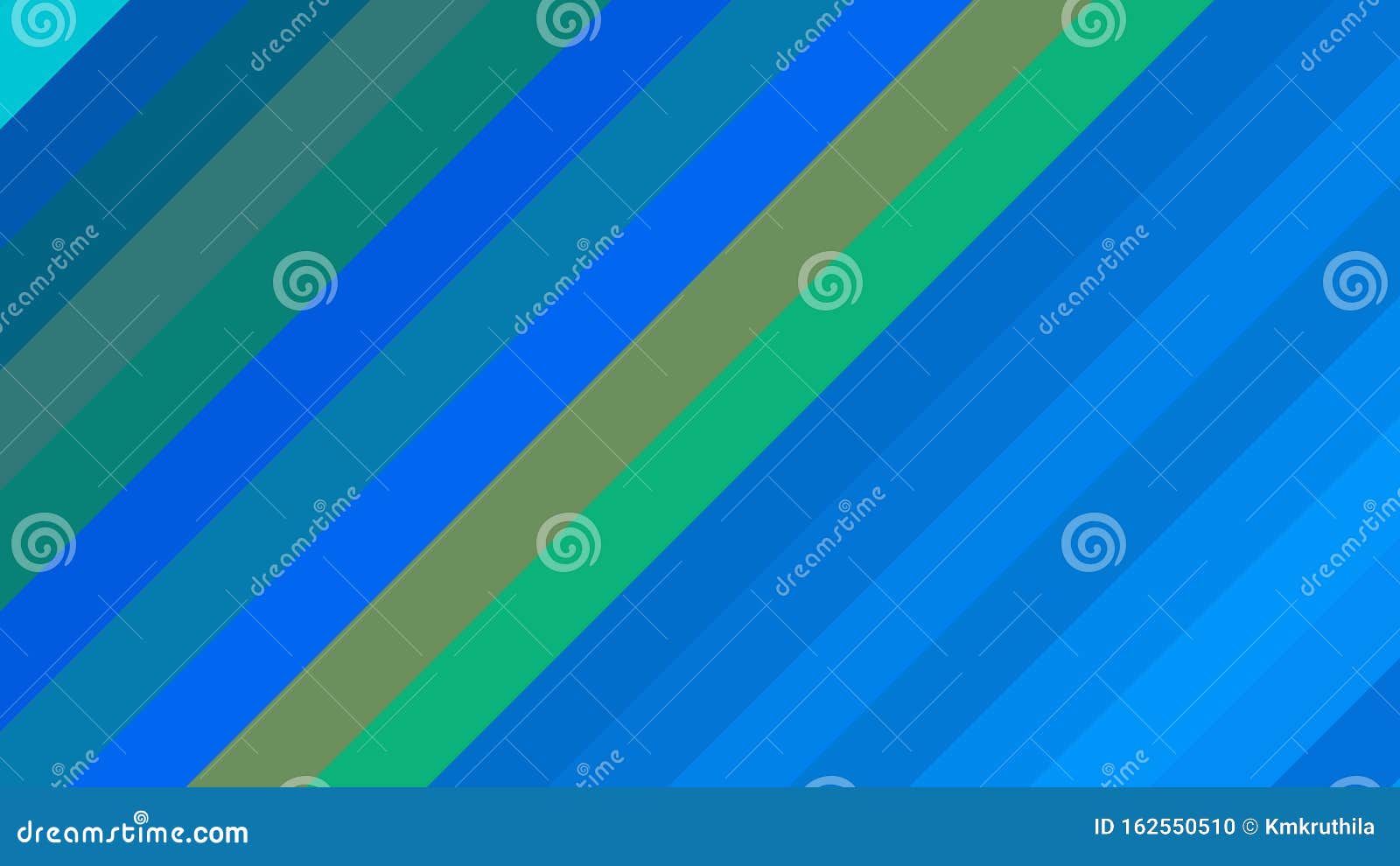 Blue and Green Diagonal Stripes Background Design Stock Vector
