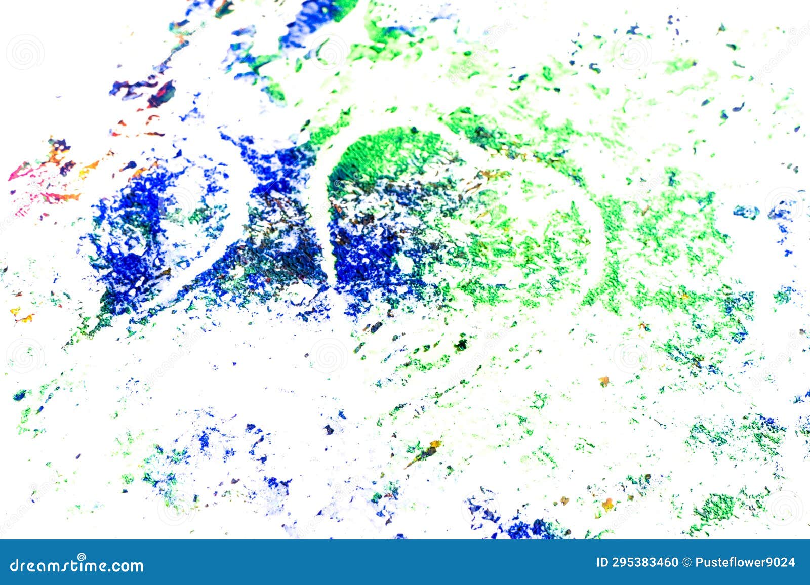 Blue and Green Hearts on White Background Stock Photo Image of