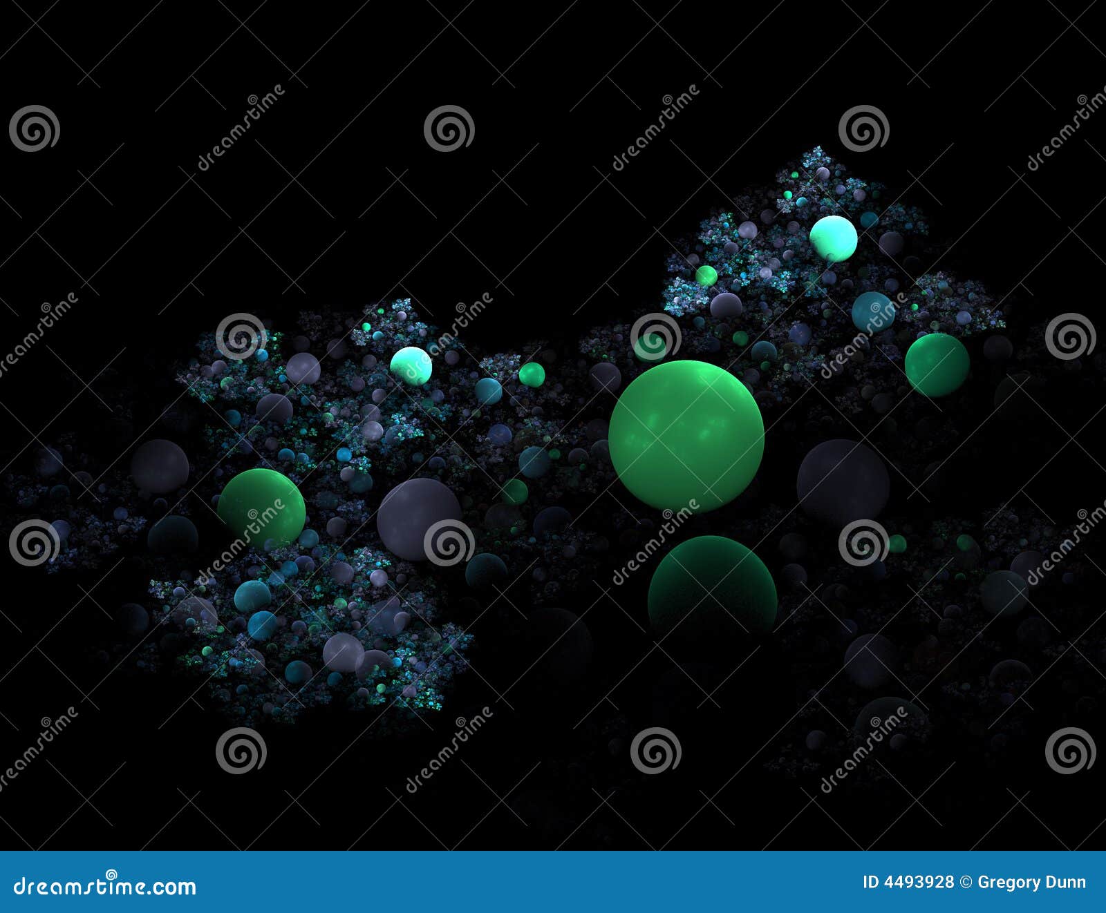 Blue and Green Spheres stock illustration. Illustration of decorative
