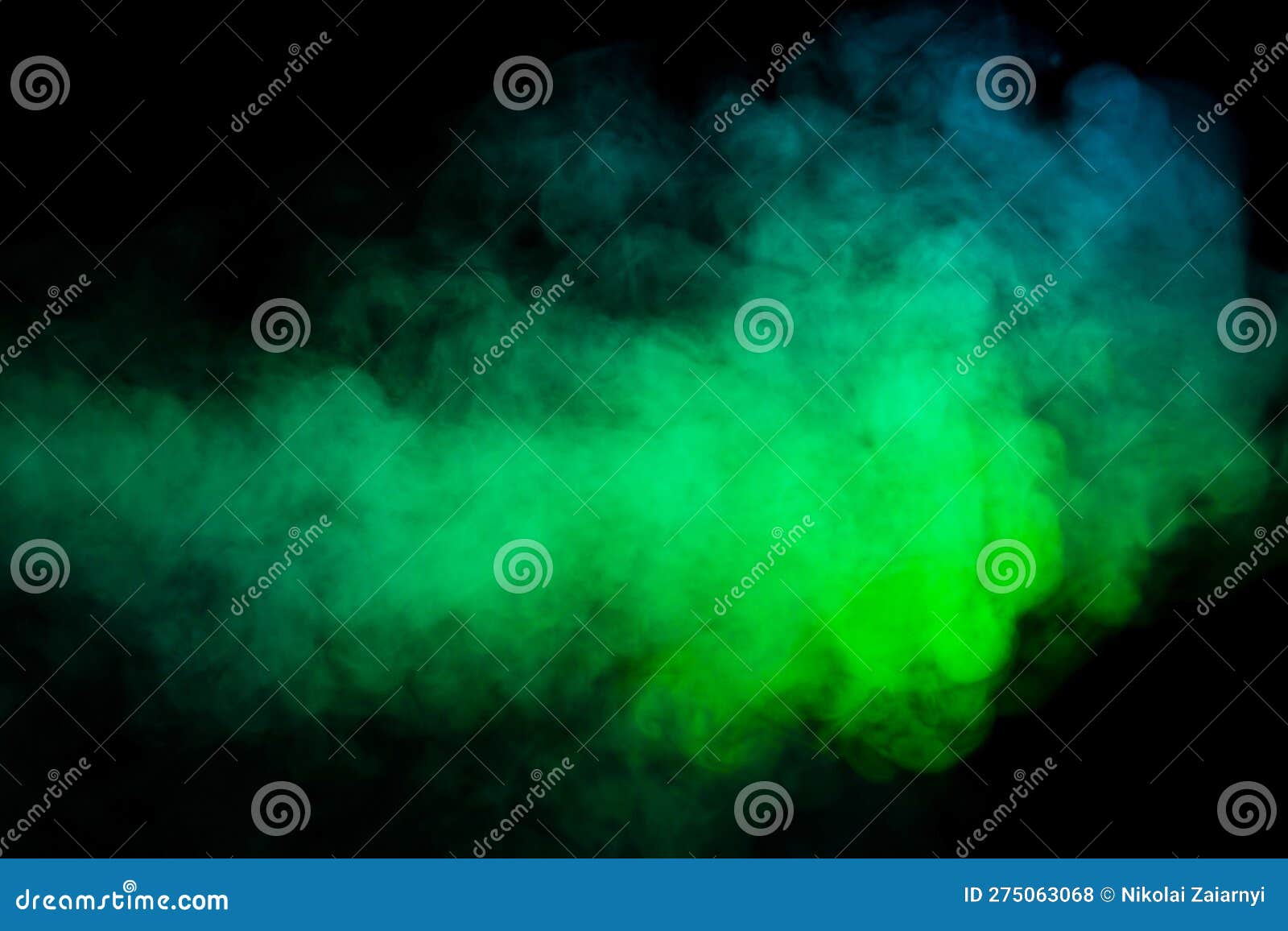Blue and Green Steam on a Black Background Stock Photo Image of smog