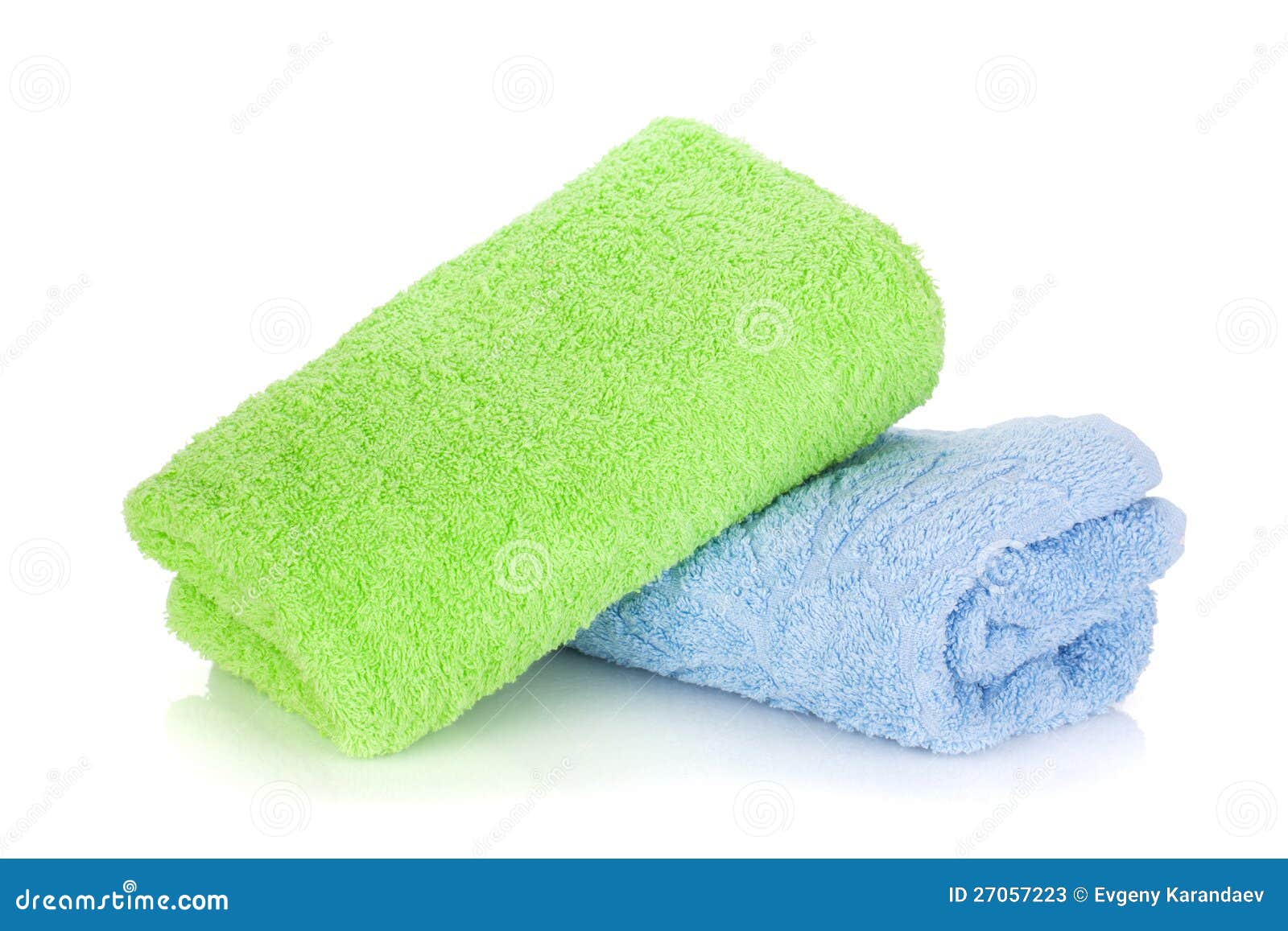 Blue and green towels stock image. Image of relax, treatment 27057223