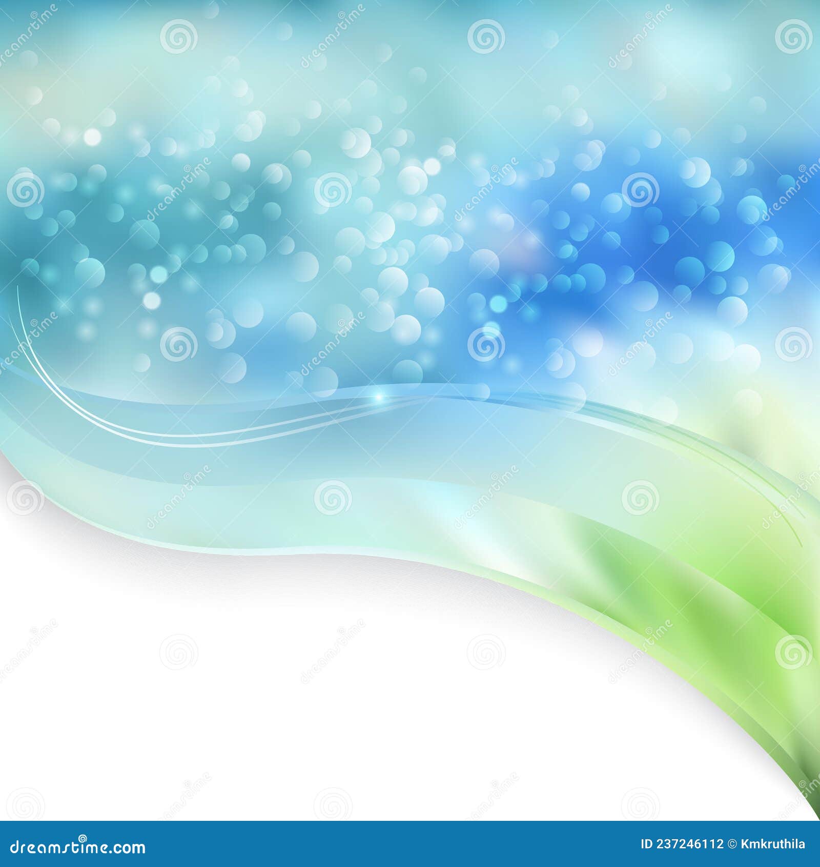 Blue Green and White Wave Border Folder Background Vector Art Beautiful