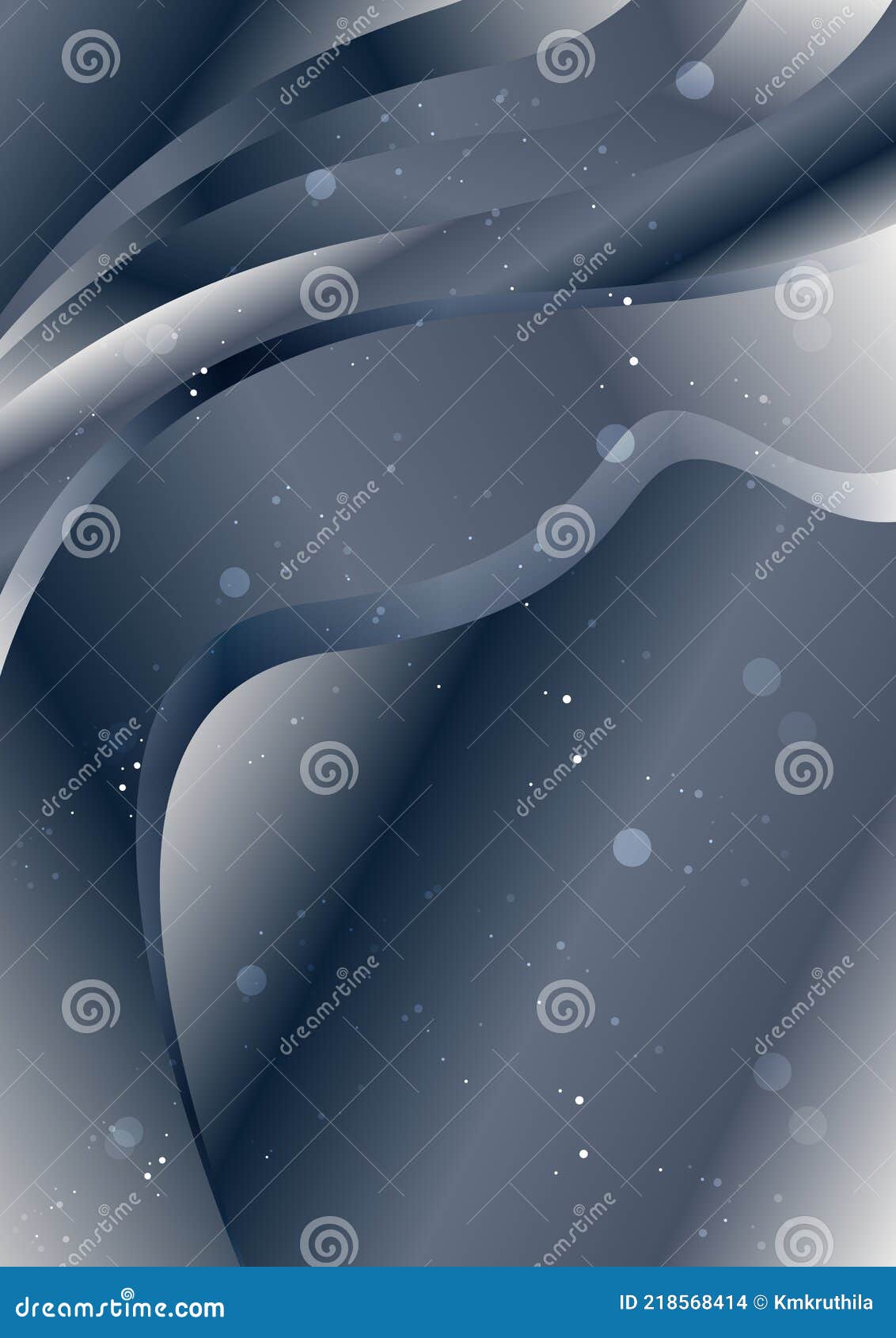 Blue and Grey Gradient Wave Background Illustrator Stock Vector