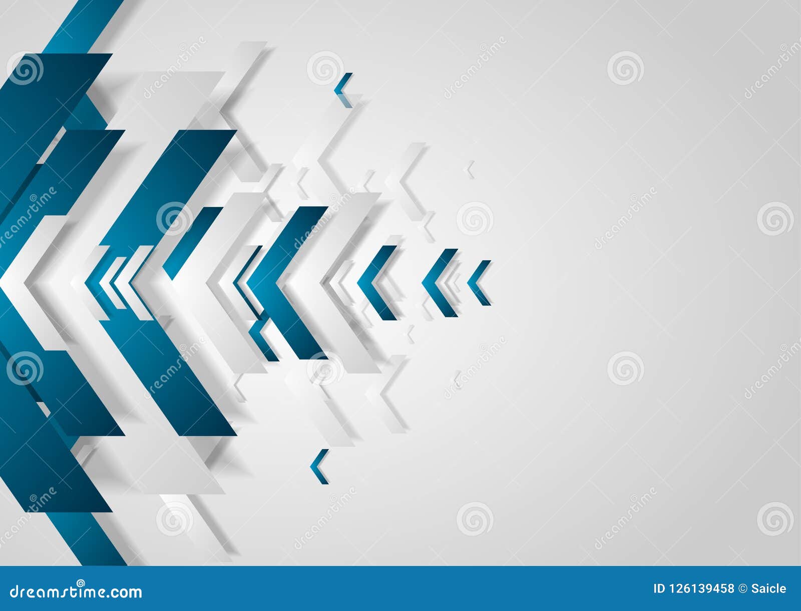 Blue and Grey Tech Abstract Background with Arrows Stock Vector -  Illustration of backdrop, blue: 126139458