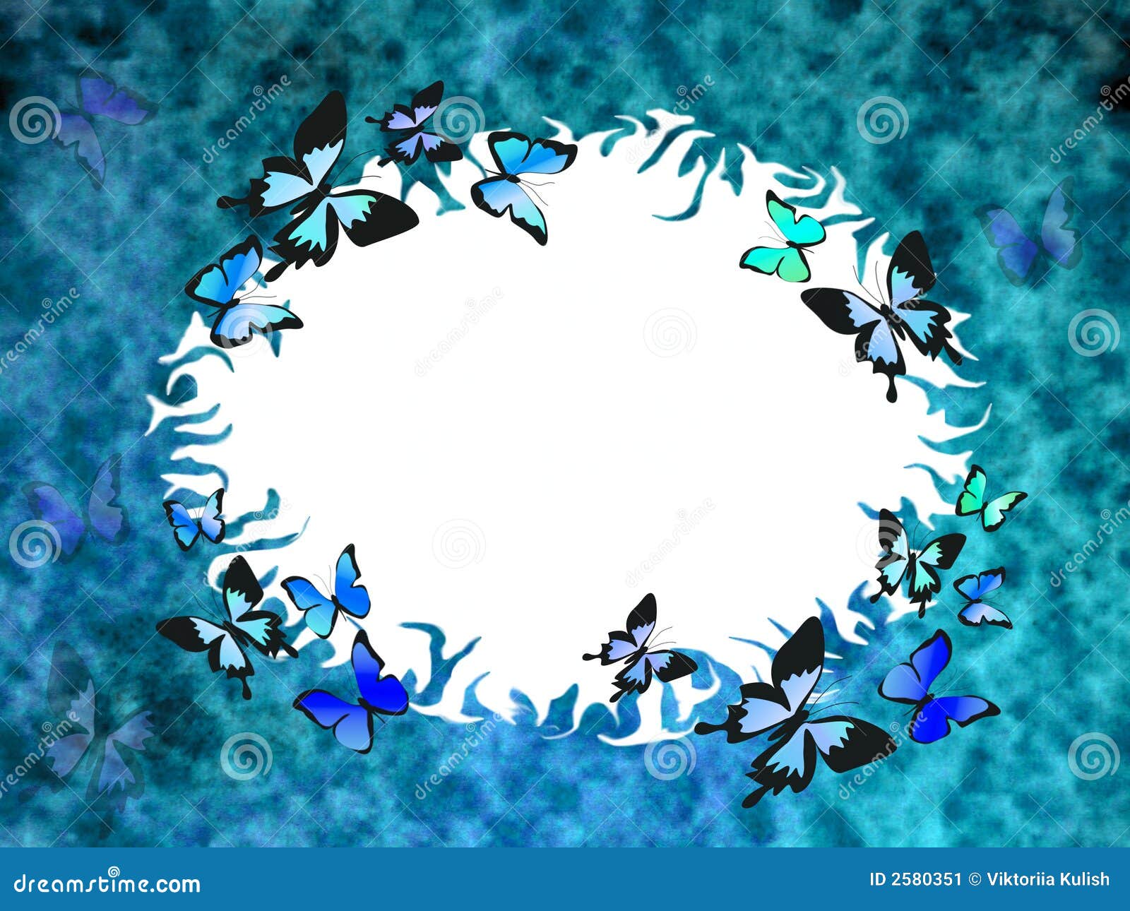 Blue grunge border stock illustration. Illustration of flutter - 2580351