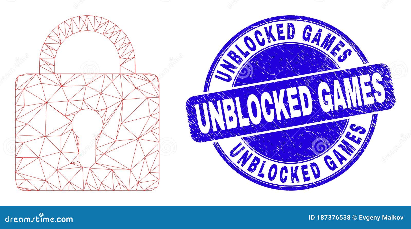 Unblocked games rubber stamp Royalty Free Vector Image