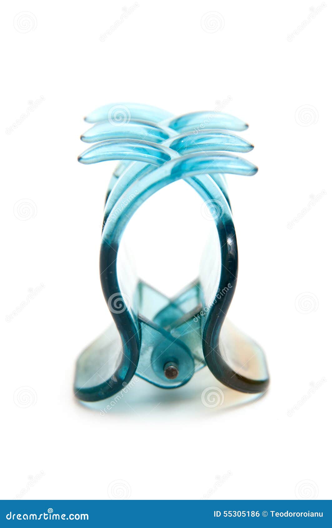 Blue hair clip stock photo. Image of hairs, blue, isolated 55305186