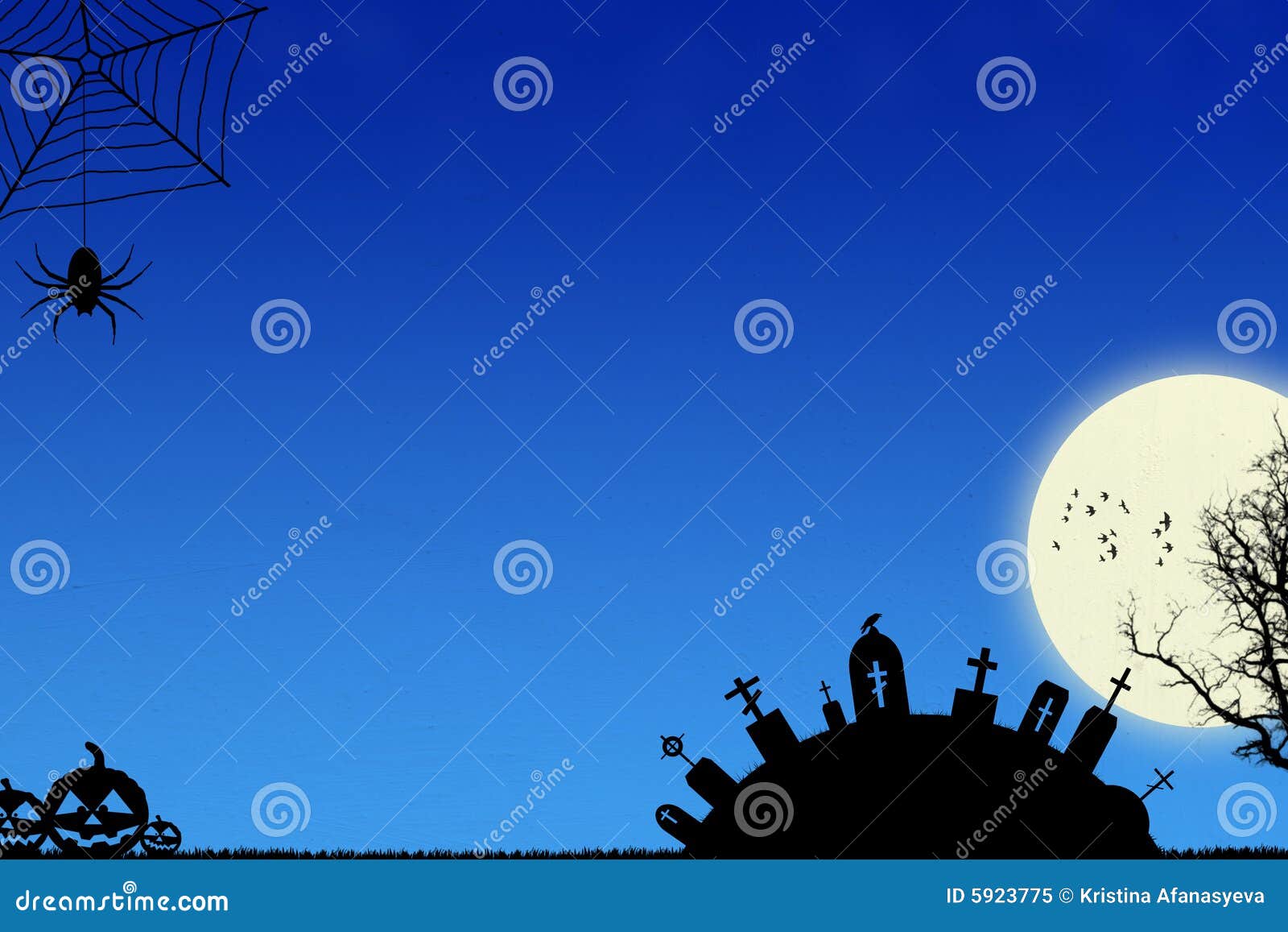 Blue Halloween Background Picture. Image 5923775