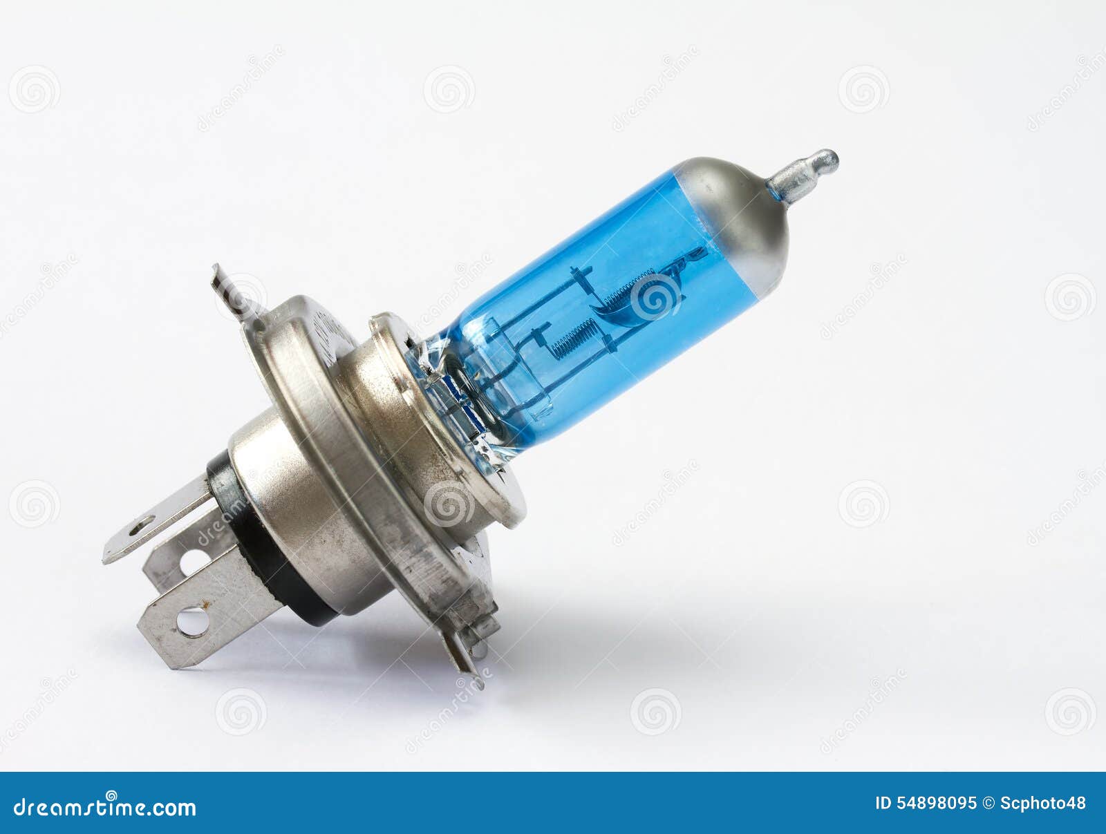 Blue Halogen Headlight Bulb Stock Image Image of halogen, beam 54898095
