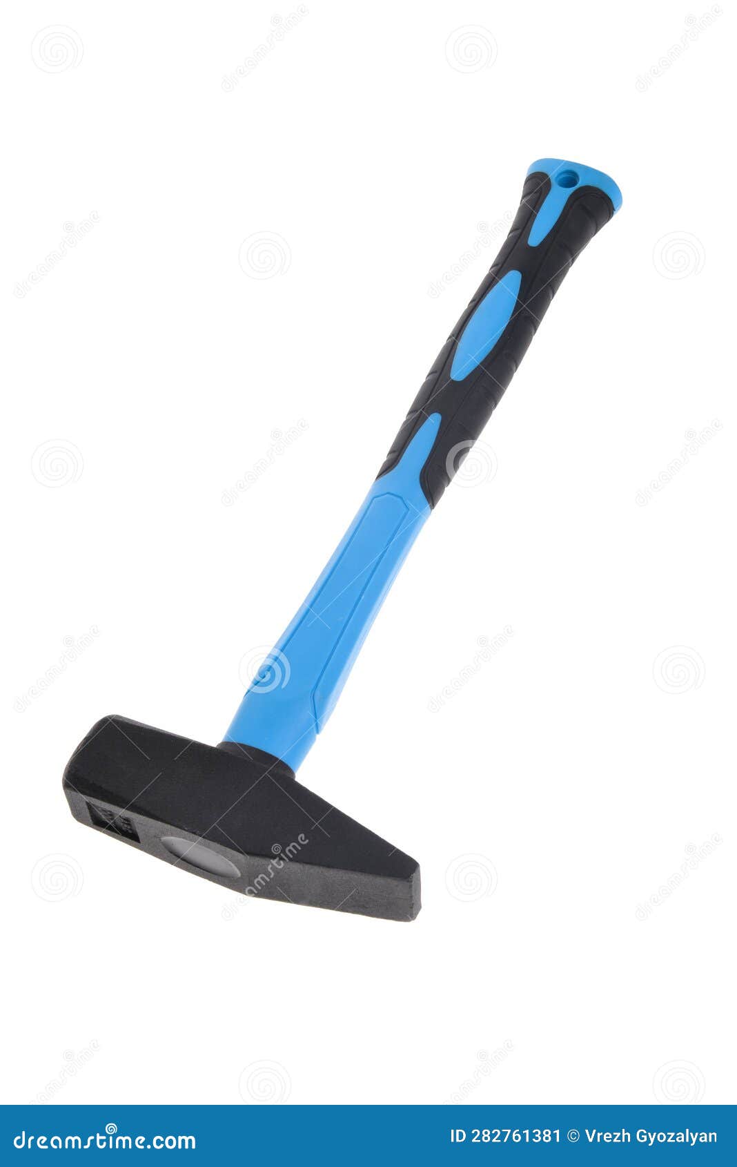 Blue Hammer on White Background Stock Image Image of carpenter