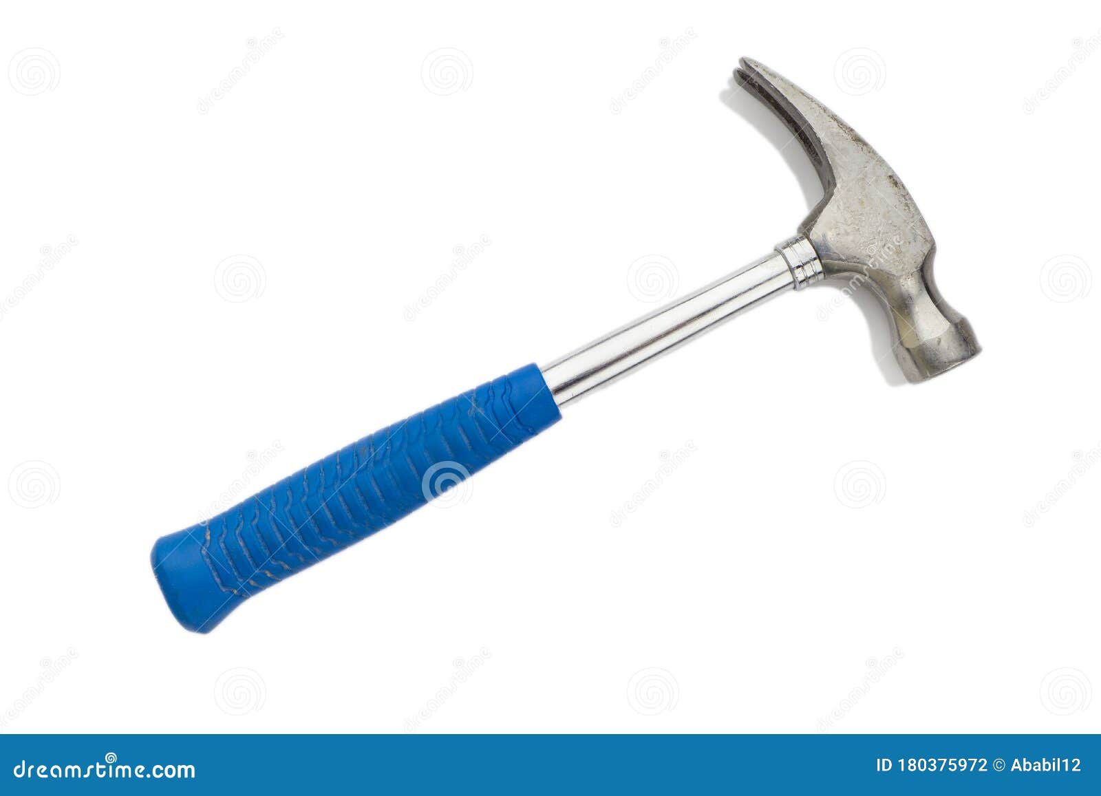 Blue Hammer on White Background Stock Photo Image of isolated