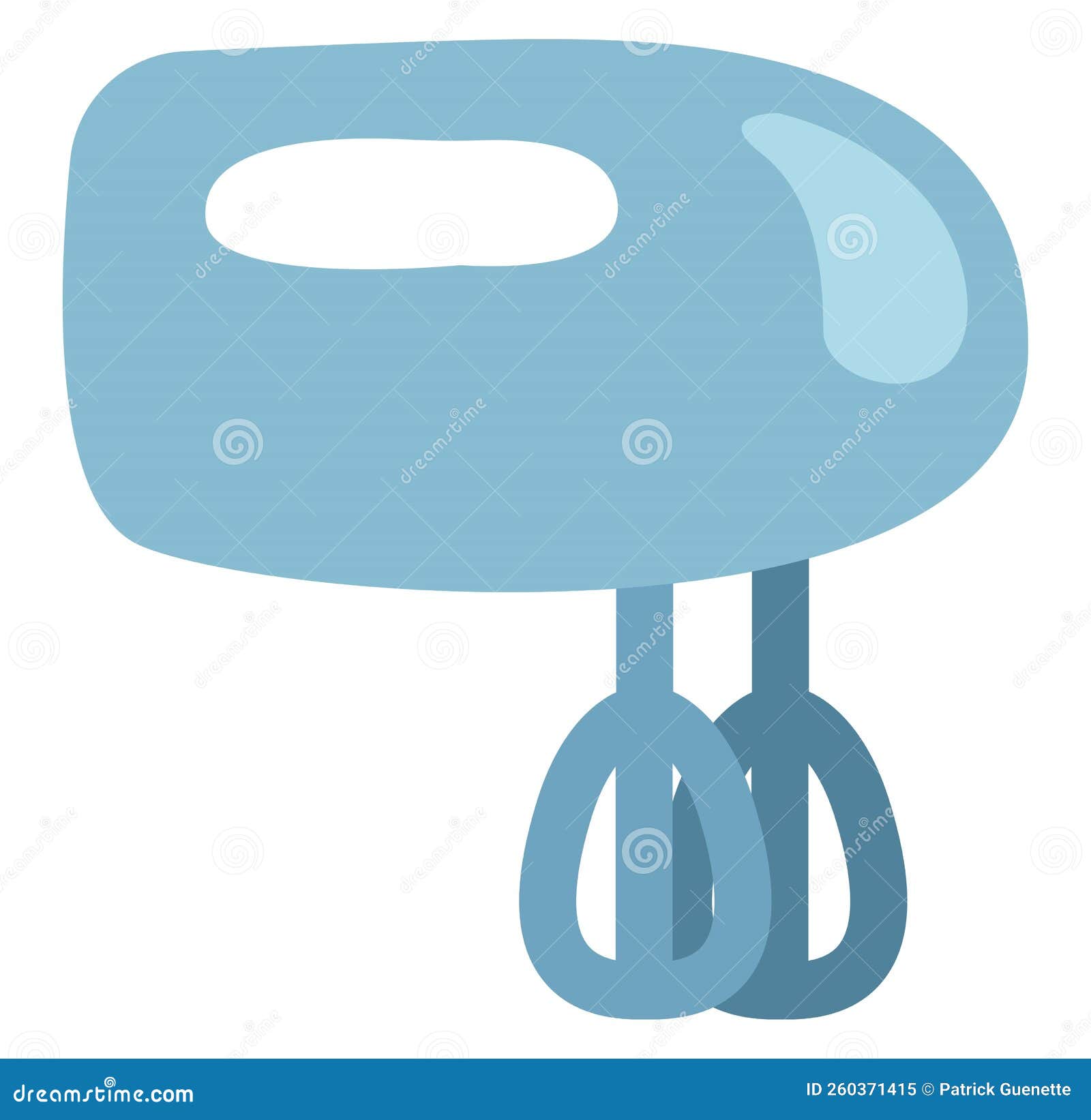 Blue hand mixer, icon stock vector. Illustration of isolated 260371415