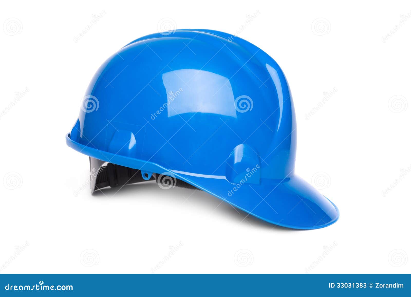 Blue Hard Hat Isolated on White Stock Image Image of leather, clothes