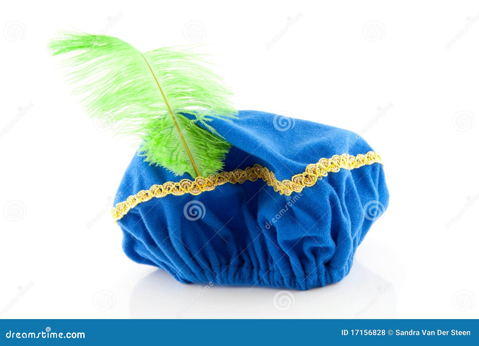 Scarp Succes Christchurch Blue Hat with Green Feather of Zwarte Piet Stock Photo - Image of clothes,  netherlands: 17156828