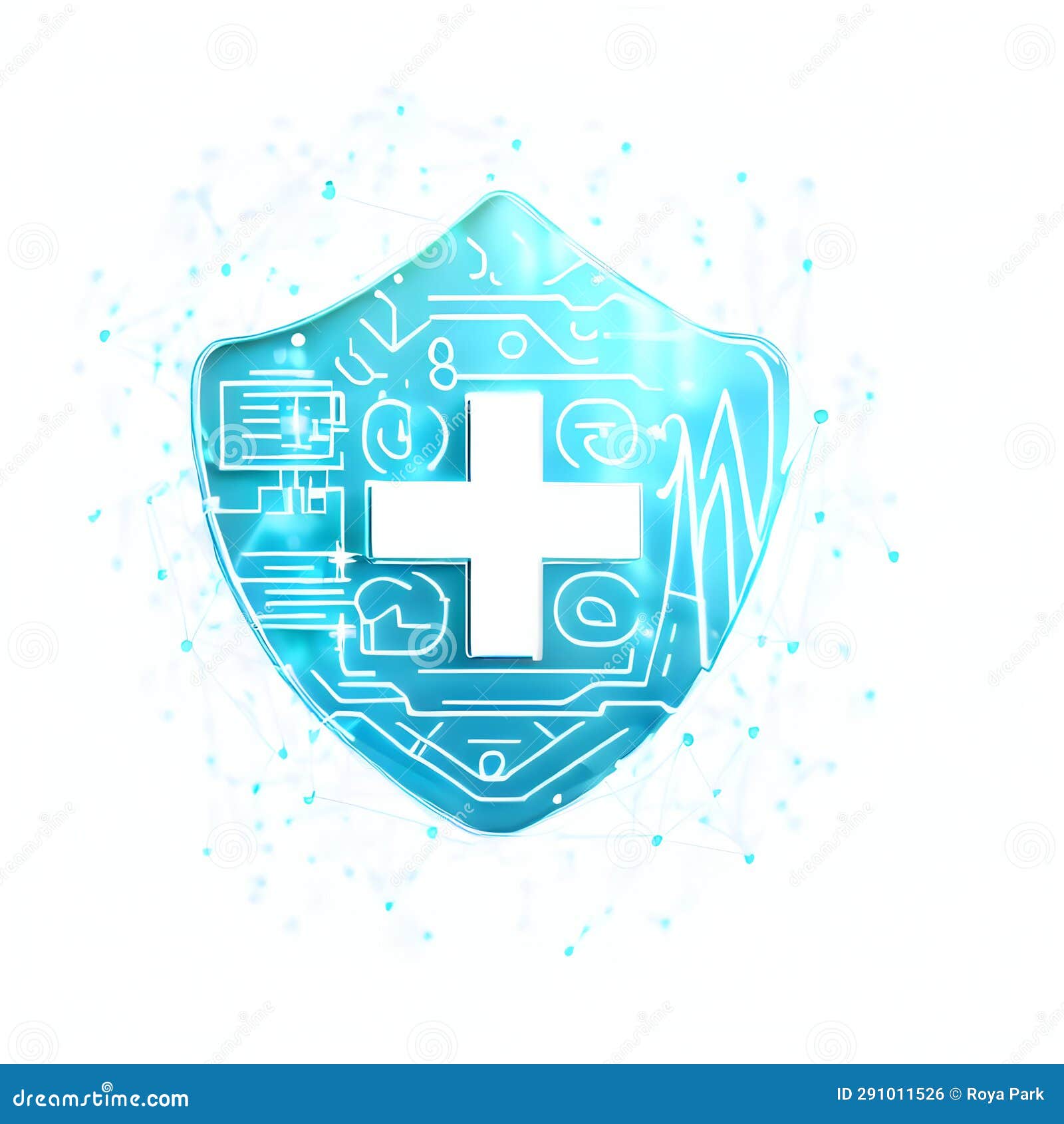 Blue Health Care Icon and Logo Stock Illustration Illustration of