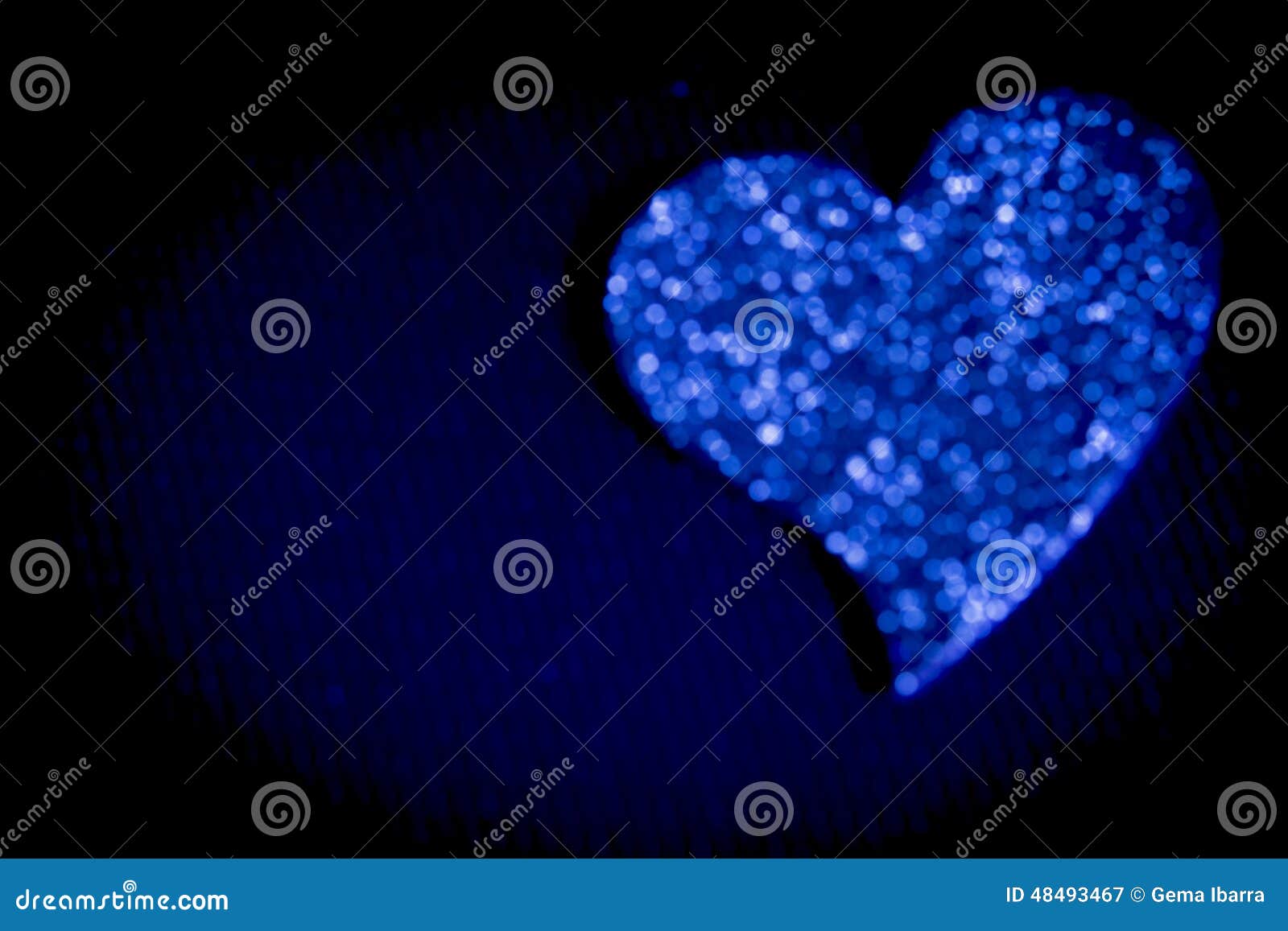 Blue Heart Stock Image. Image Of Shiny, Blue, Black, Copy - 48493467