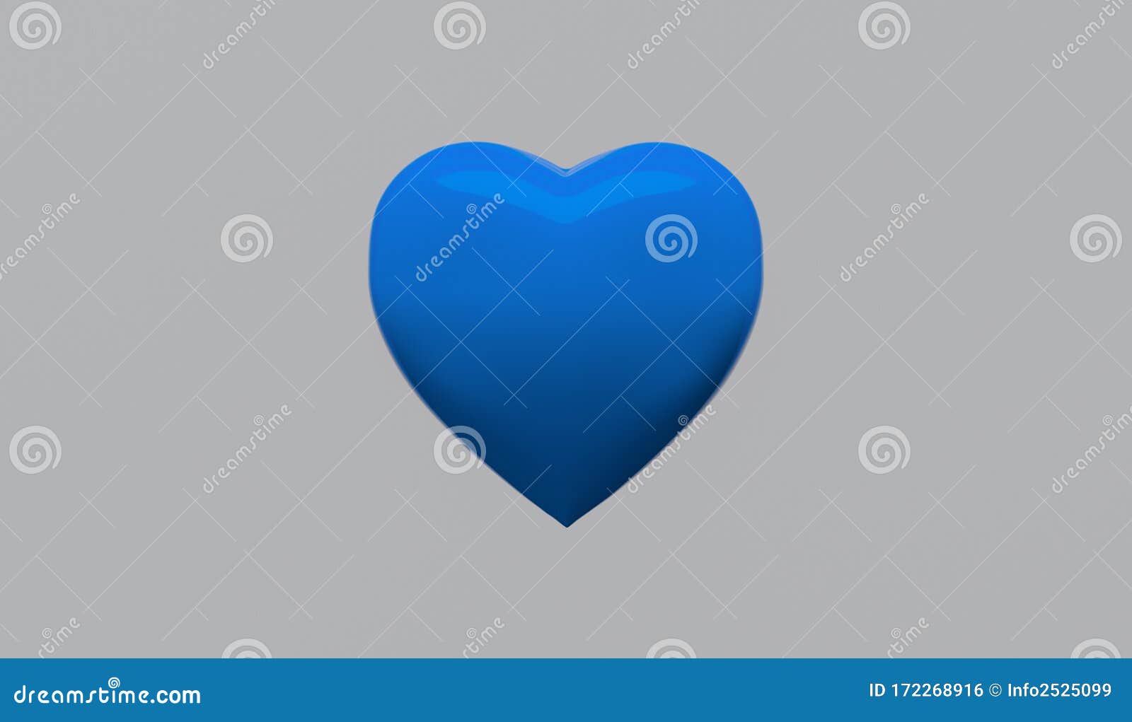 blue heart on white background valentine`s day