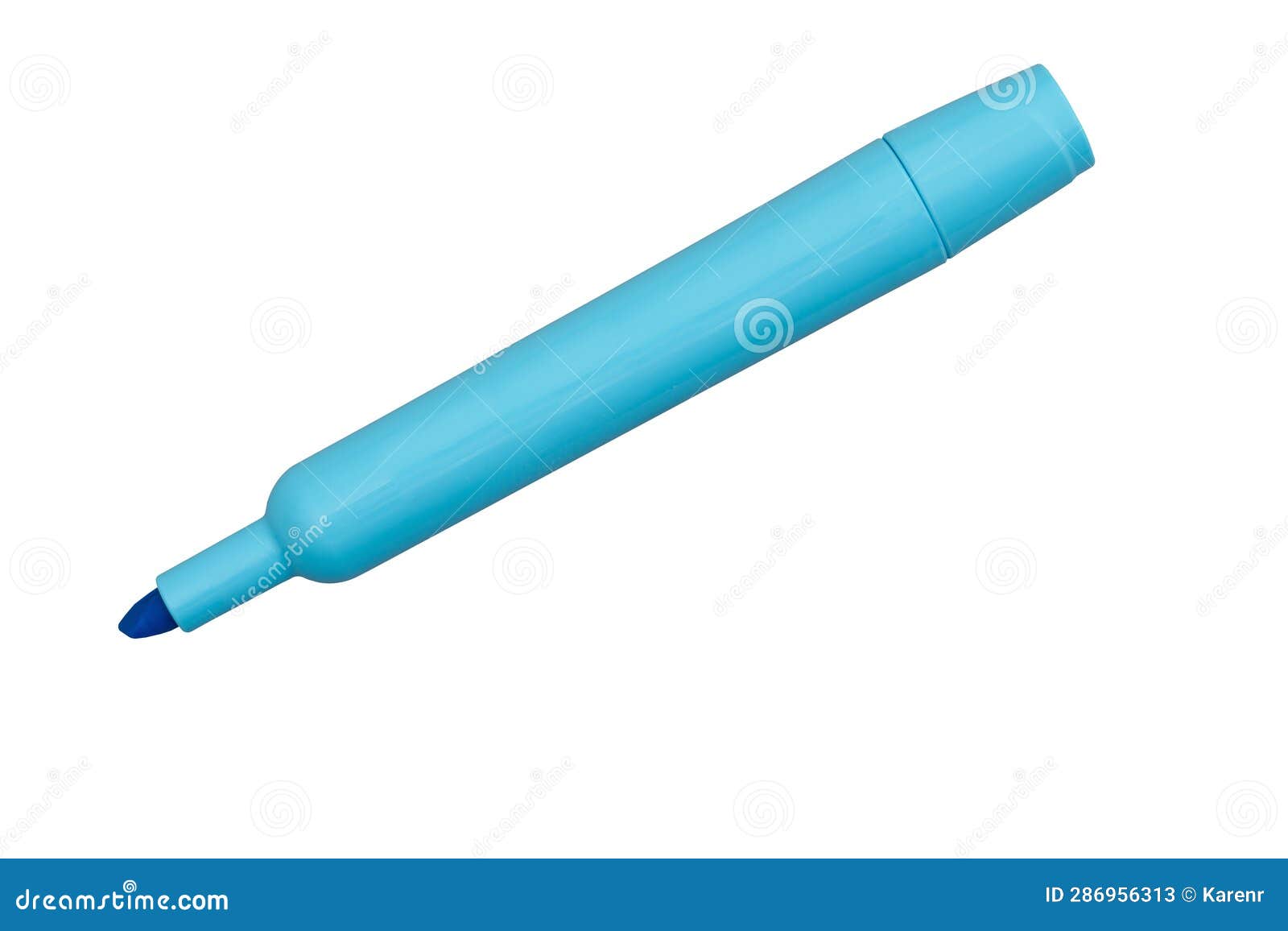 Blue Highlighter Marker for School Stock Image Image of object