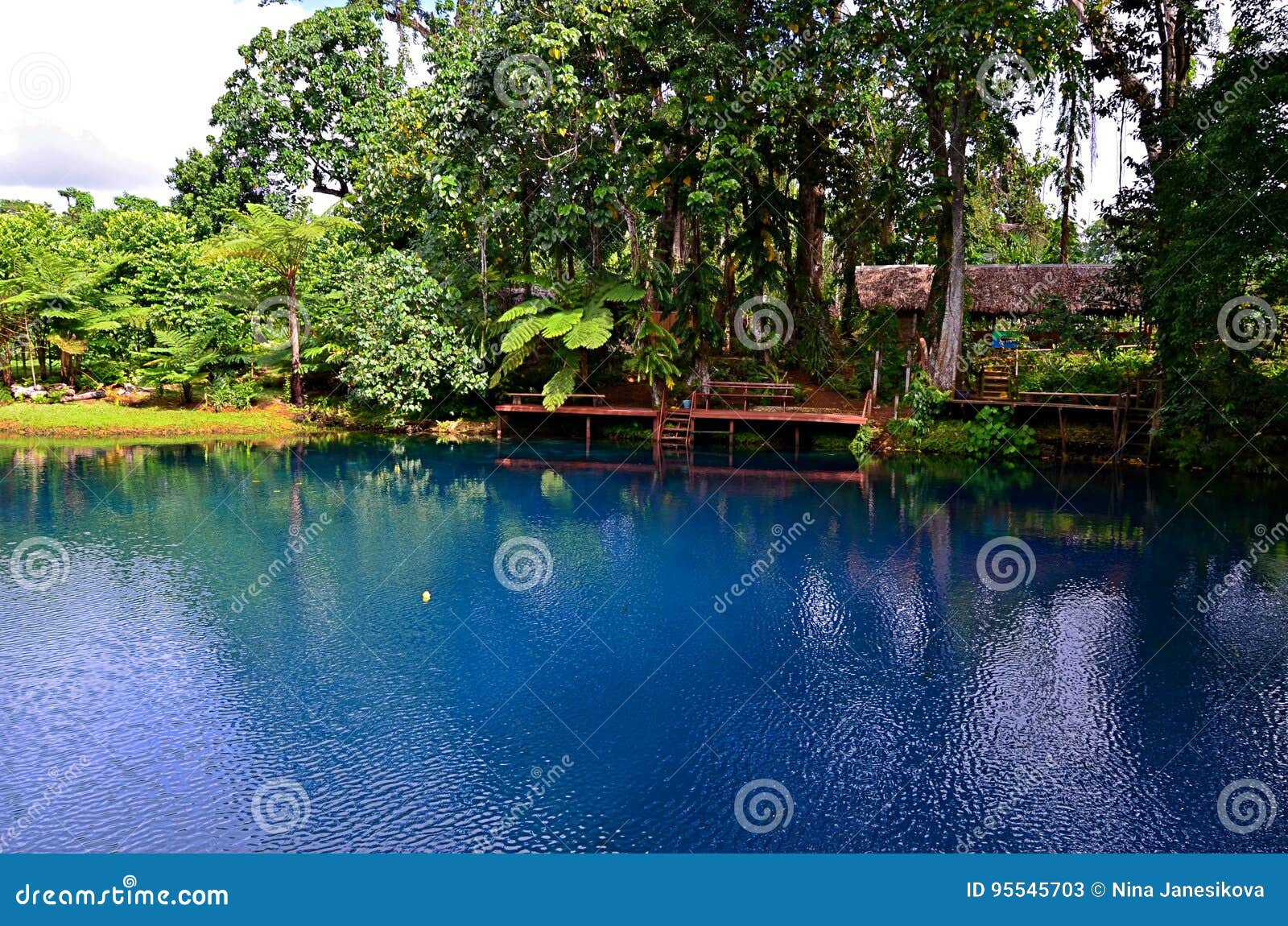 blue hole in espiritu santo island, vanuatu