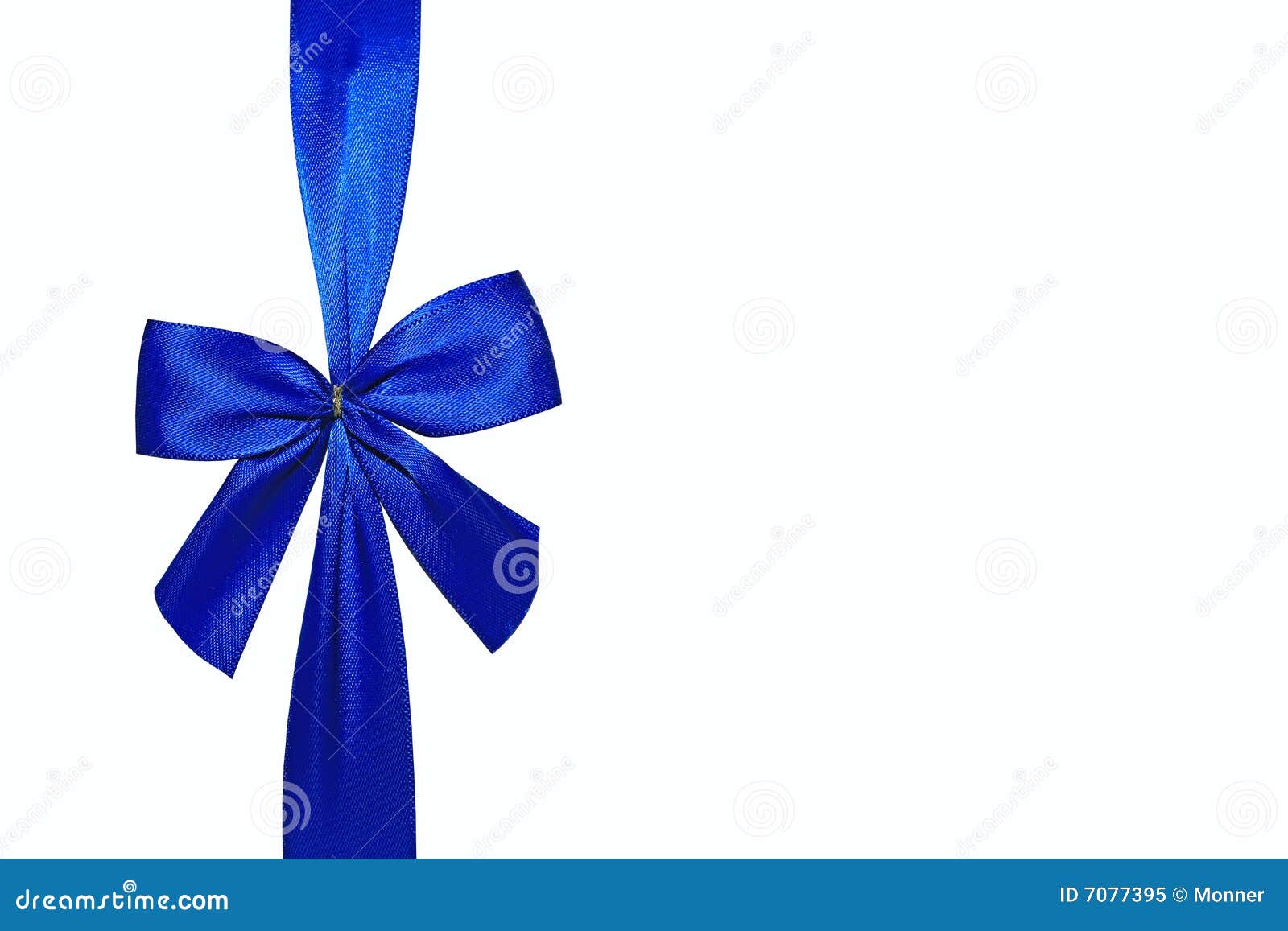 Blue Holiday Bow Isolated on a White Background Stock Image - Image of  birthday, ribbon: 7077395