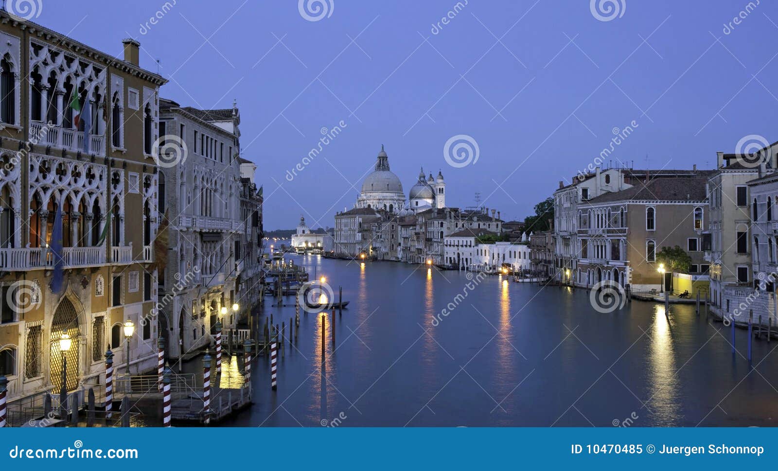 blue hour canale grande, view from academia bridge