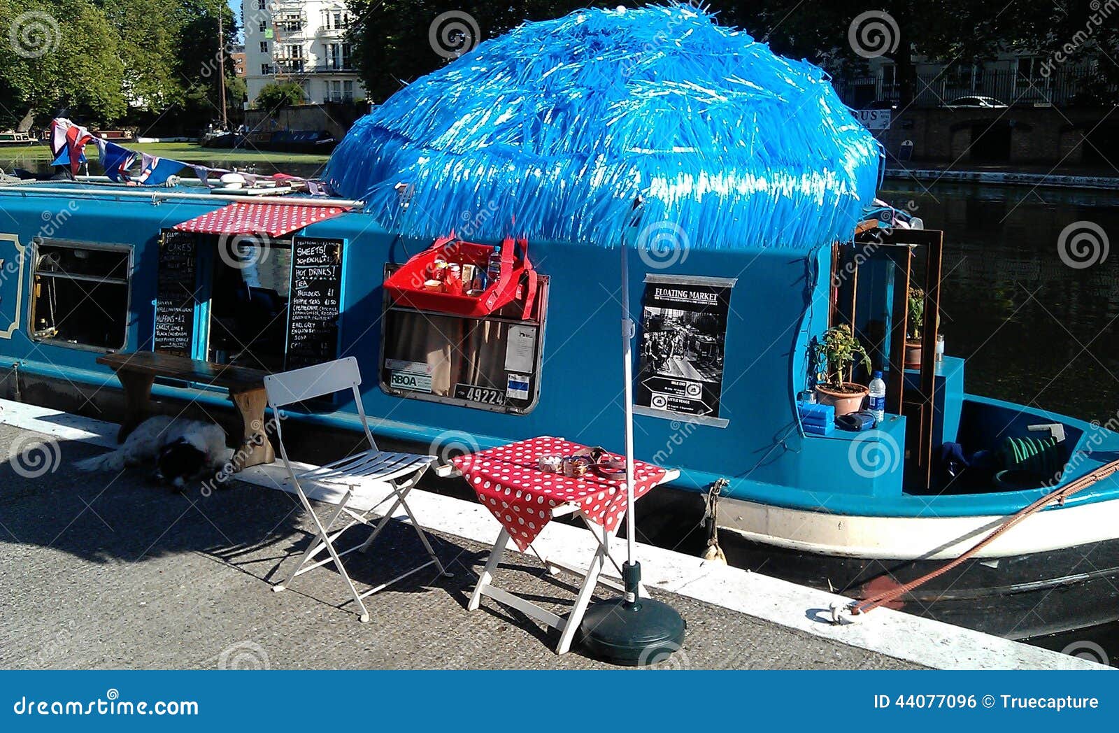 Blue House Boat Cafe In Little Venice Editorial Photo 