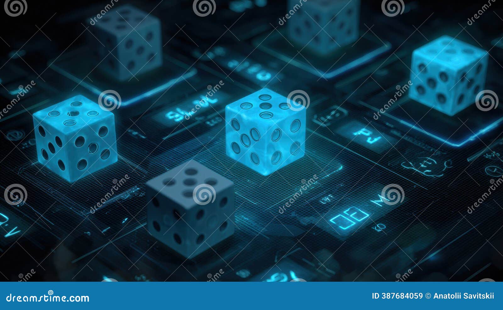 Crypto Dice Game Interface Glowing in Blue with a Dynamic Layout Showcasing  Interactive Features and Vibrant Aesthetics Stock Image - Image of roll,  aesthetic: 387684059