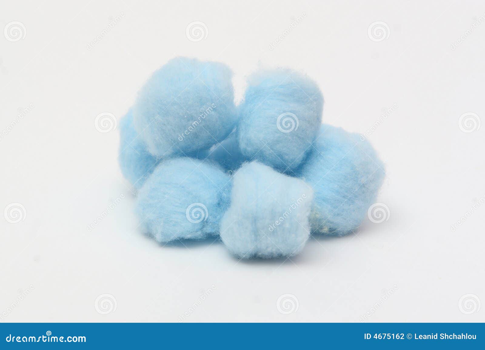 Blue Hygienic Cotton Balls Stock Photography Image 4675162