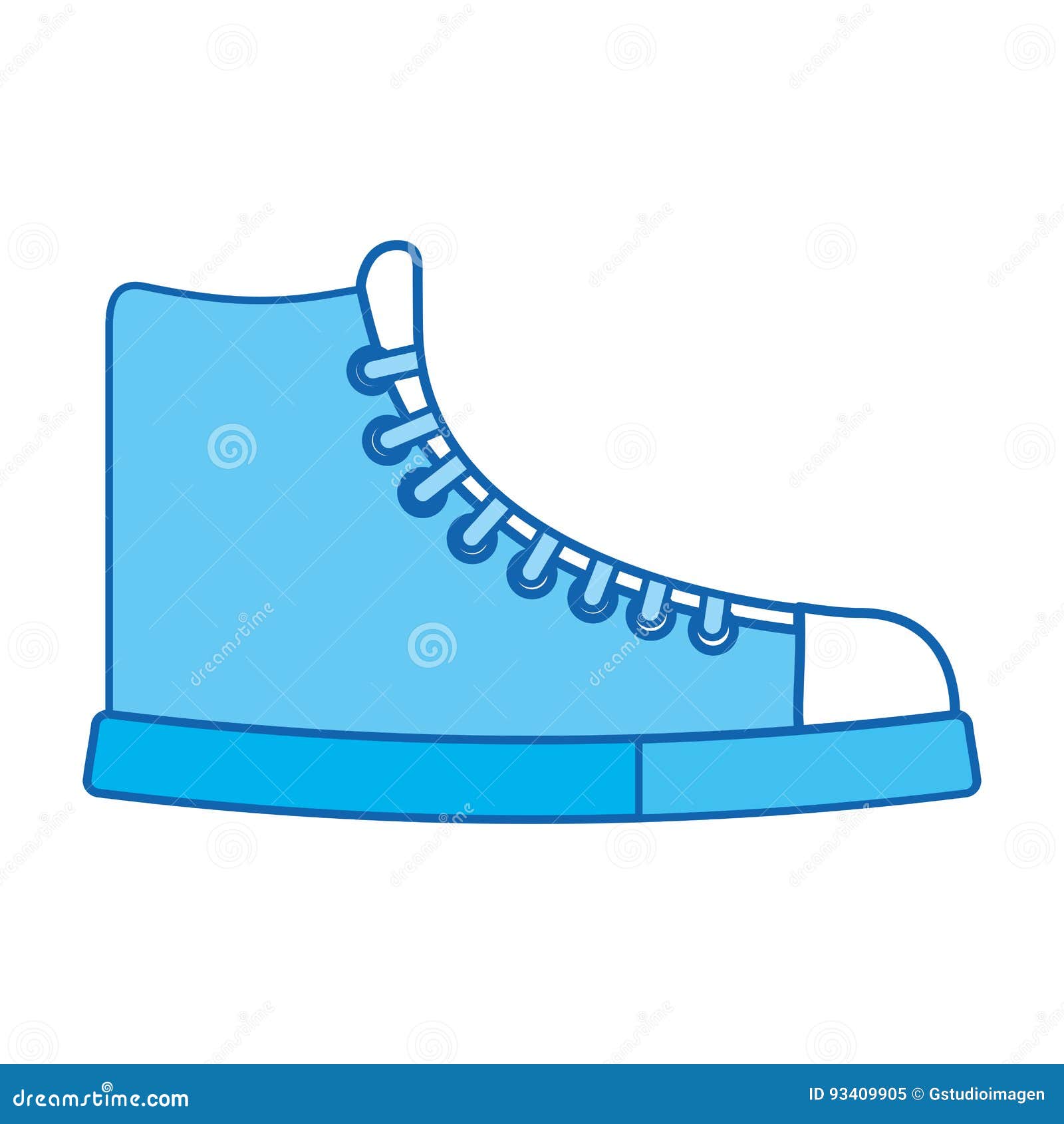 Blue icon boot cartoon stock vector. Illustration of boot 93409905