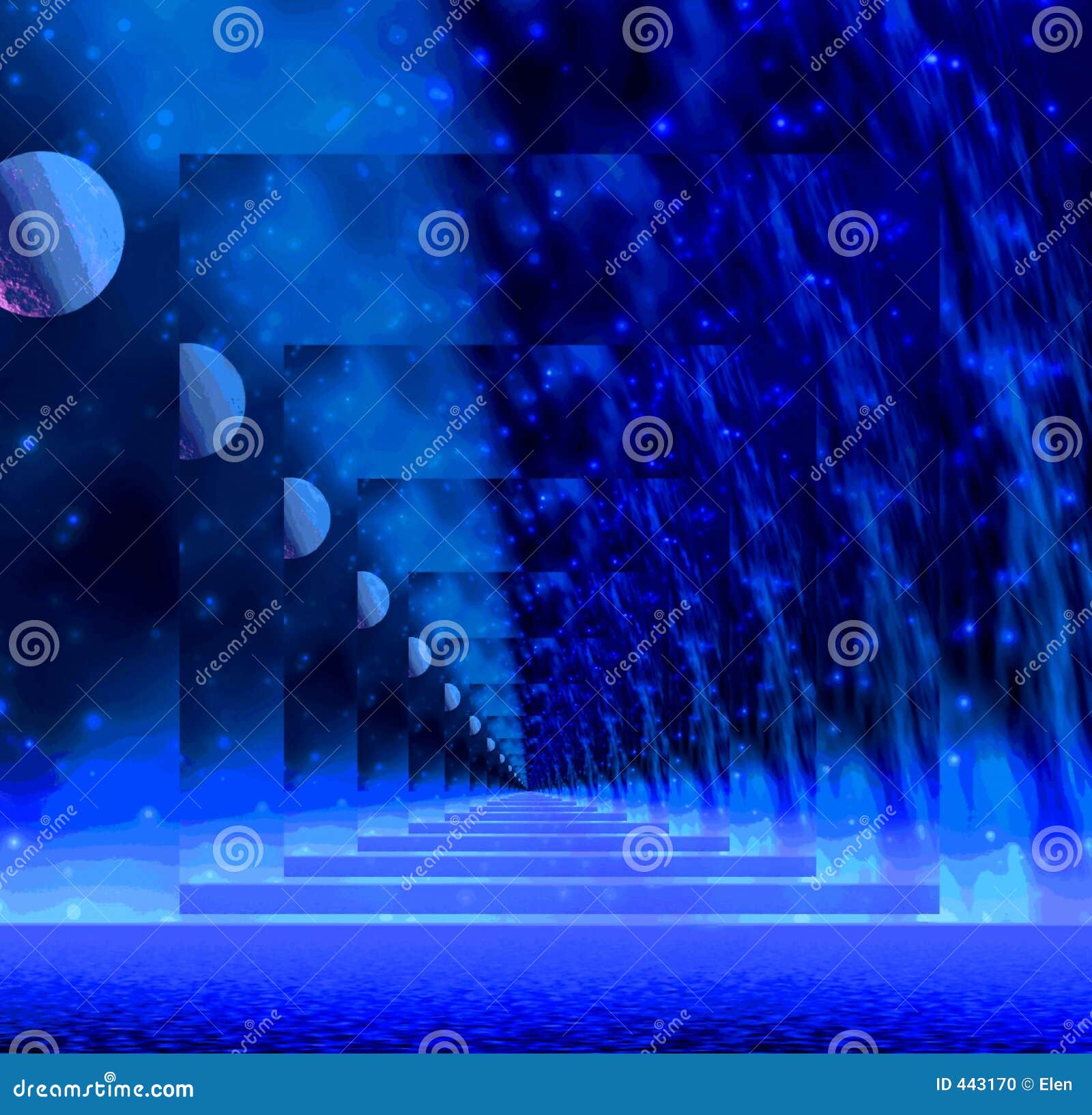 Blue illusion stock illustration. Image of background, multitude 443170