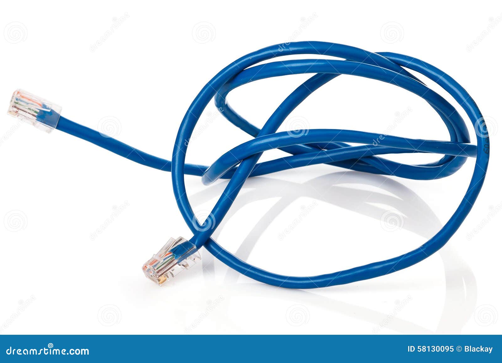 Blue cable stock image. Image of link, line 58130095