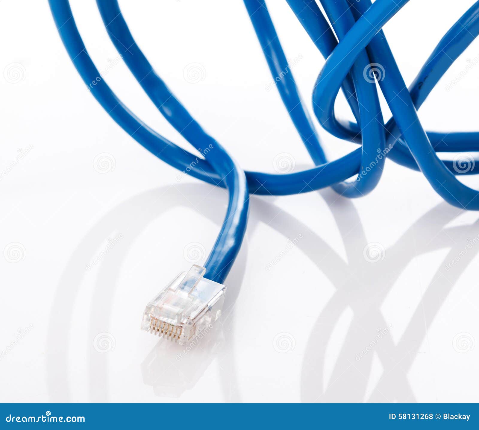 Blue cable stock photo. Image of wire, cable 58131268