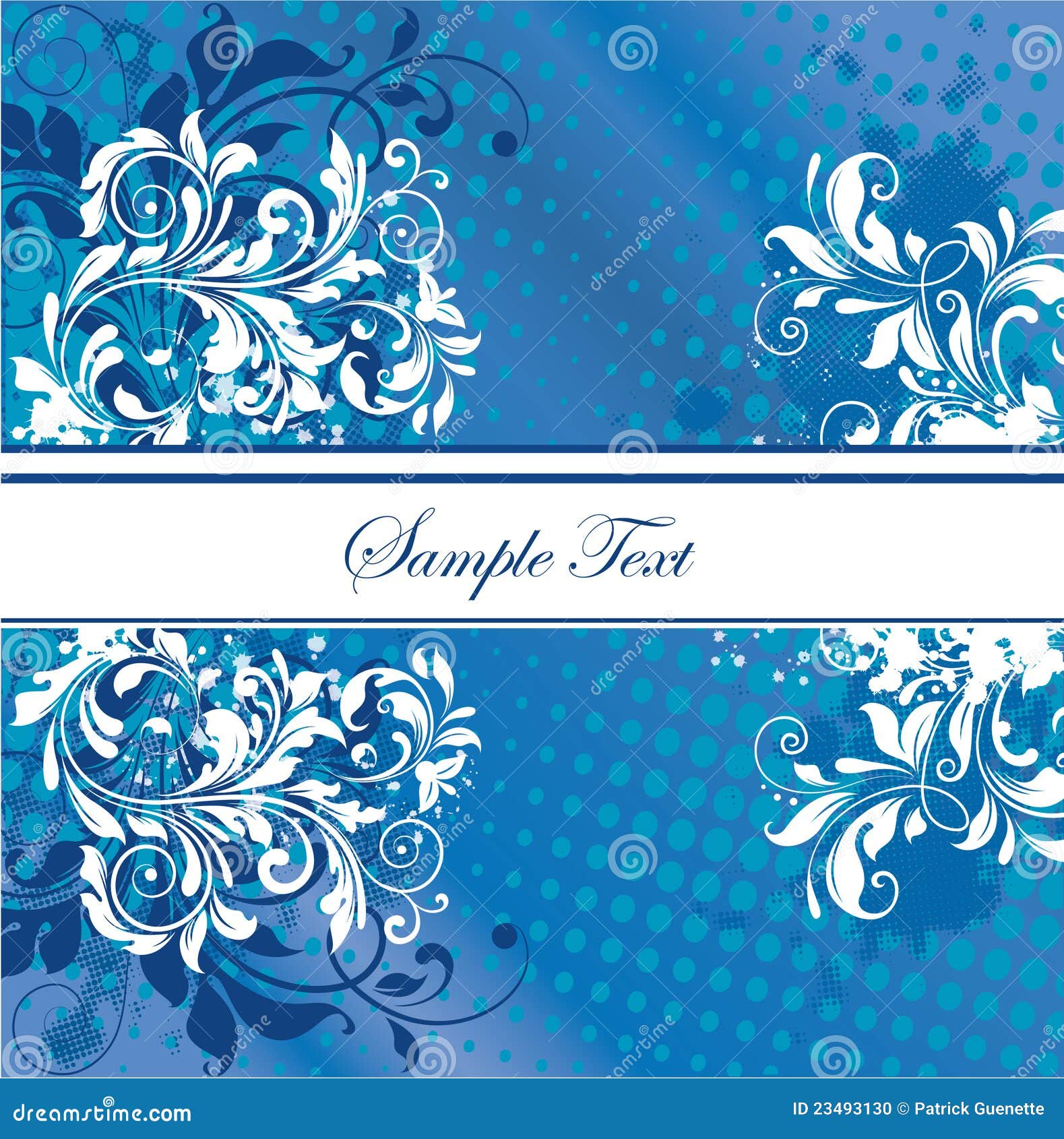 Blue invitation card stock vector. Illustration of wedding 23493130
