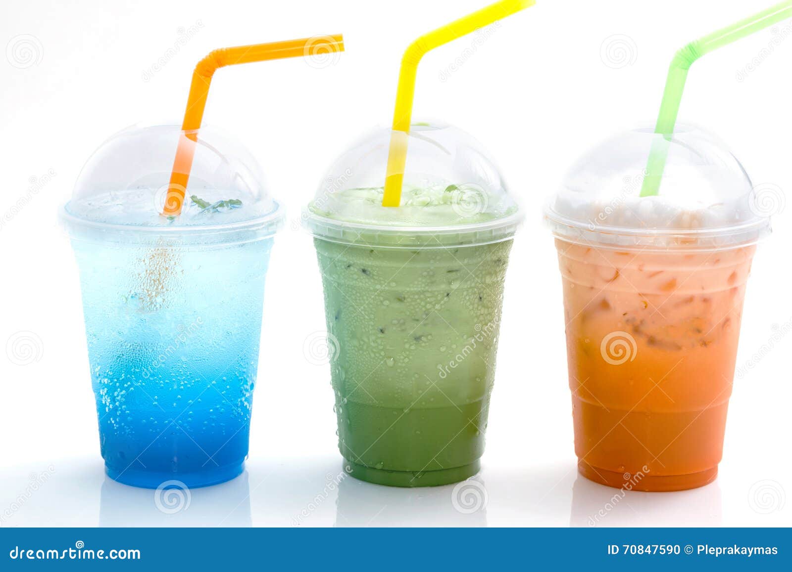 Blue Italian Soda And Ice Tea In Takeaway Cup Stock Photo ...