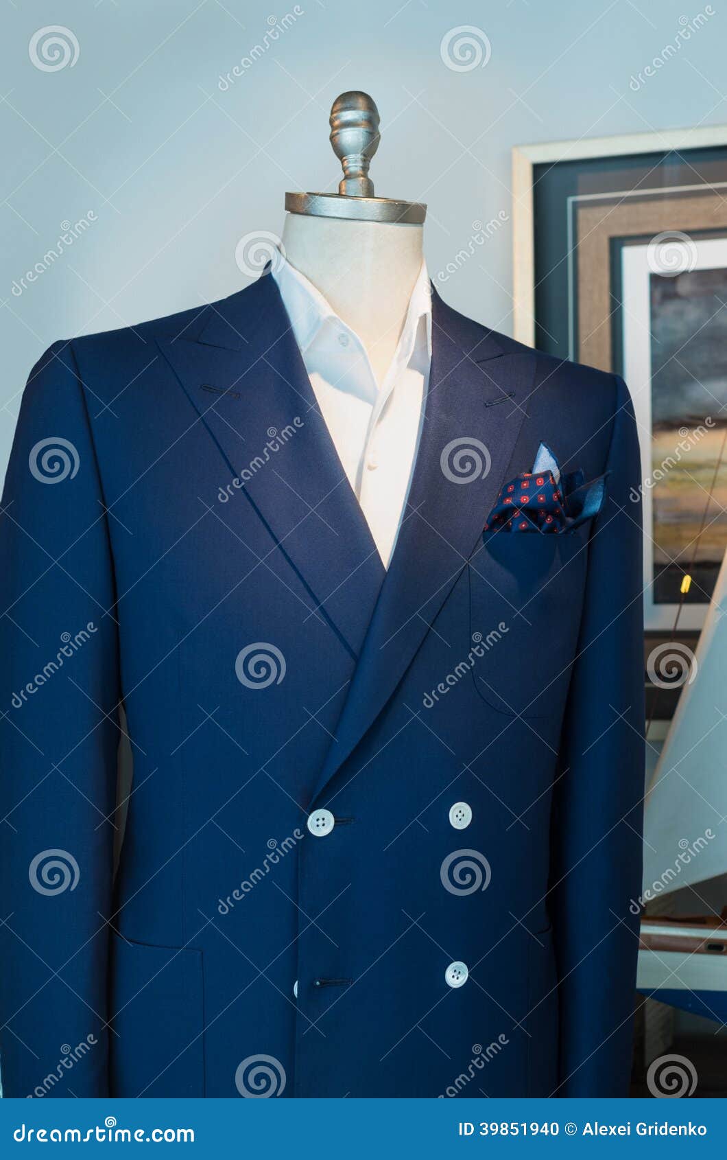 Blue Jacket, White Shirt and Handkerchief Stock Photo Image of jacket