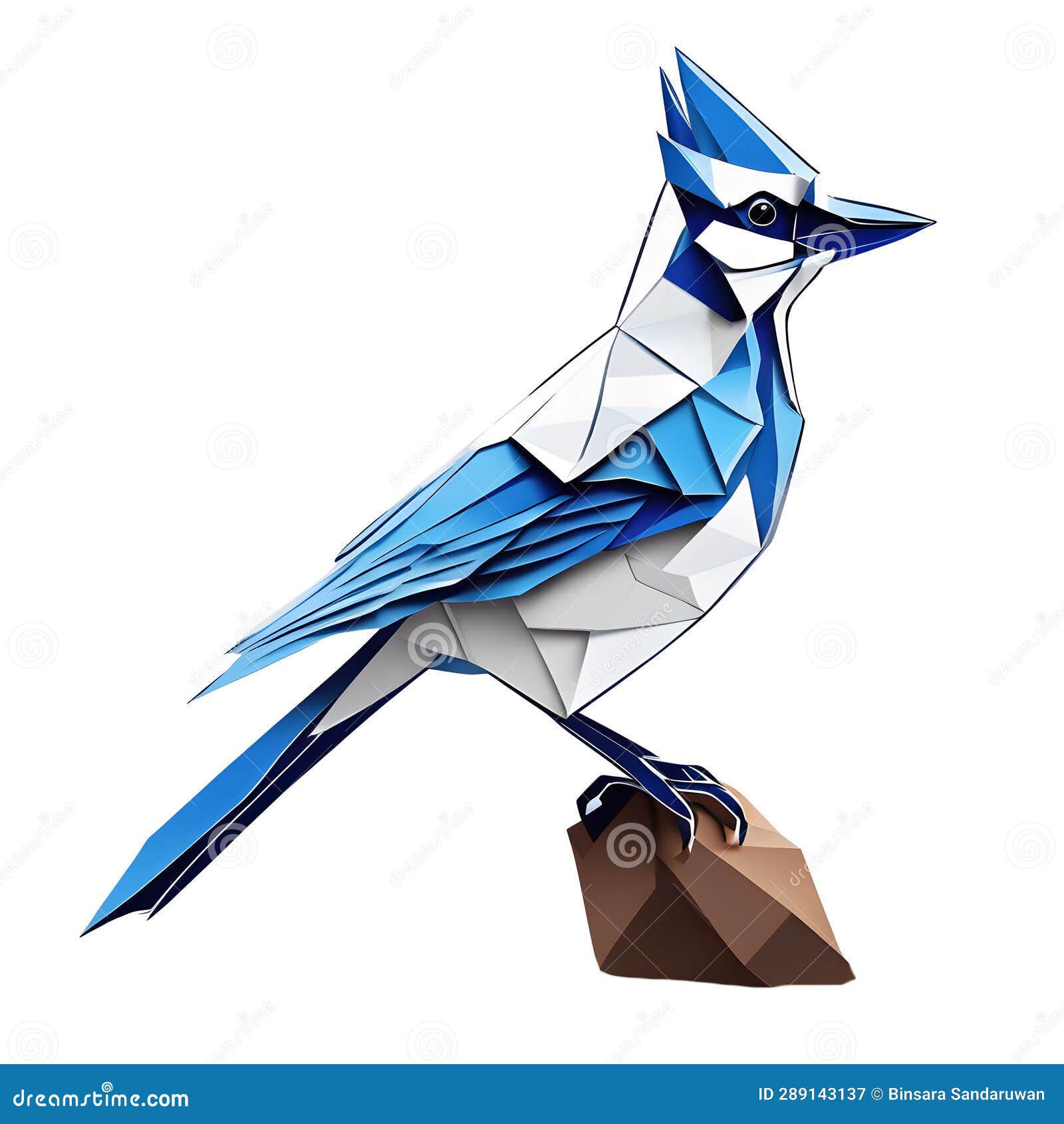 Blue jay bird mono line art vector, Stock vector