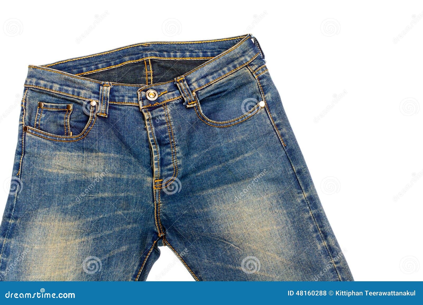 Blue jean isolated stock photo. Image of closeup, cloth - 48160288