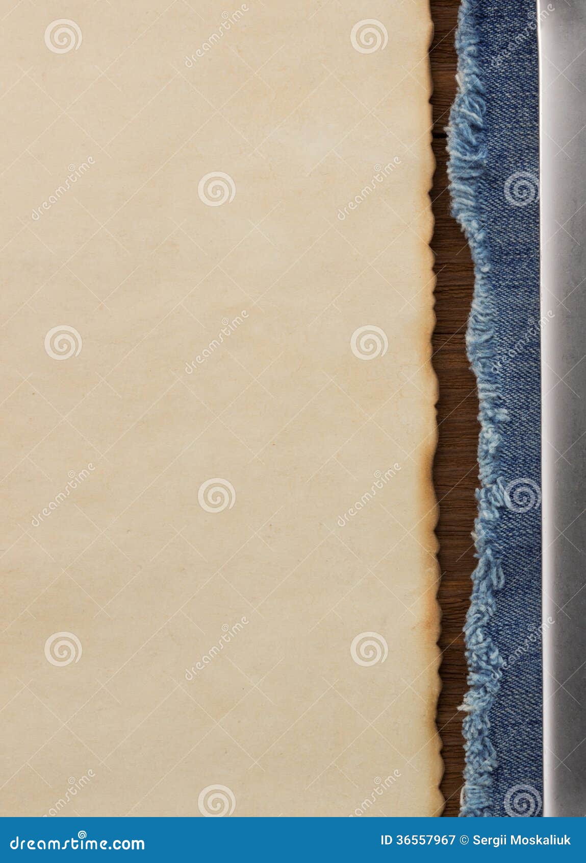 Blue jean and old paper stock image. Image of seamless 36557967
