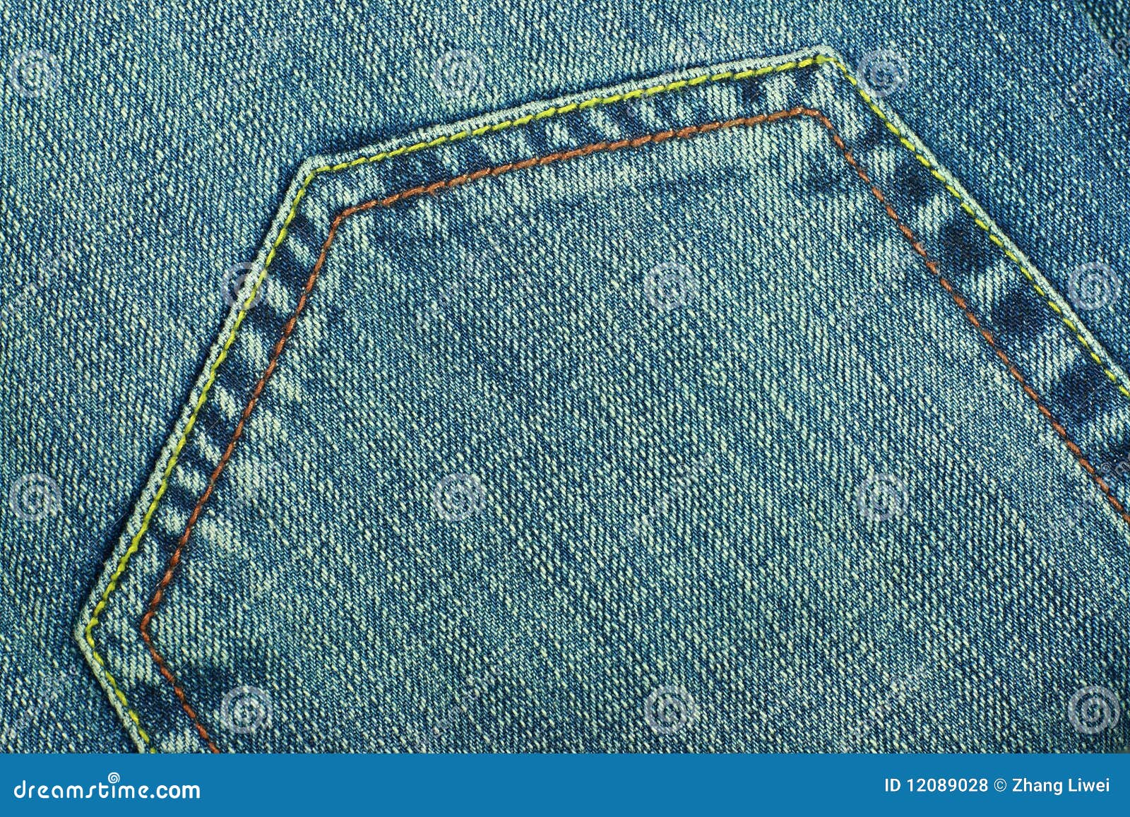 Blue jean seams stock photo. Image of jean, focus, everyday 12089028