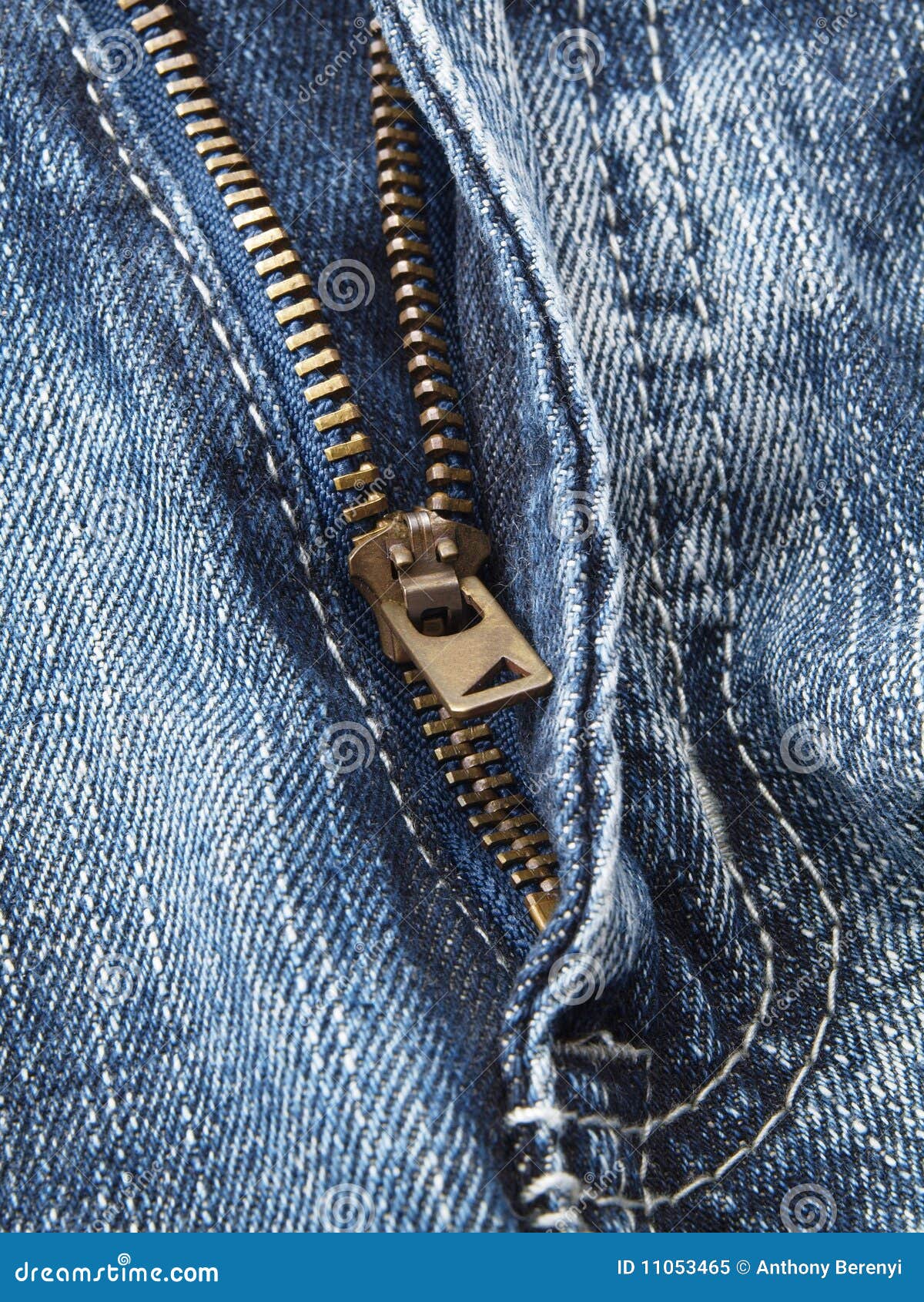 Blue Jean zipper closeup stock image. Image of blue, textile - 11053465