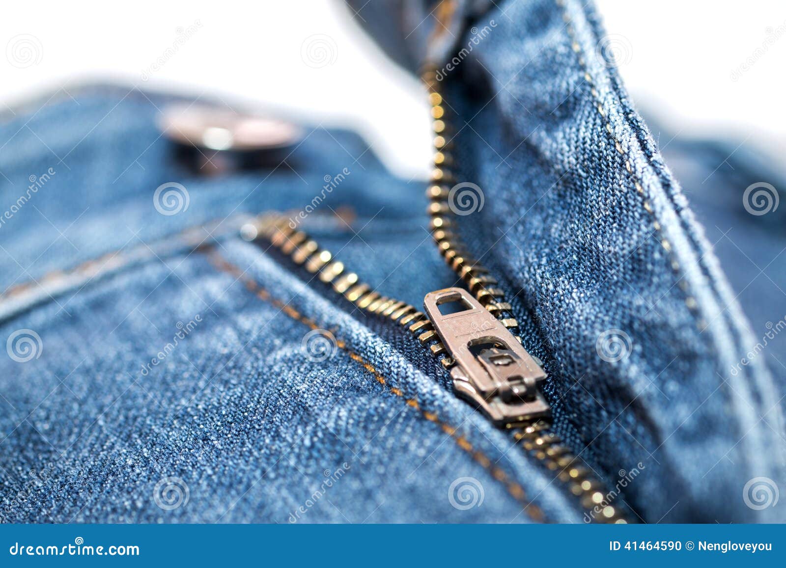 Blue Jean zipper stock photo. Image of pull, metal, background - 41464590