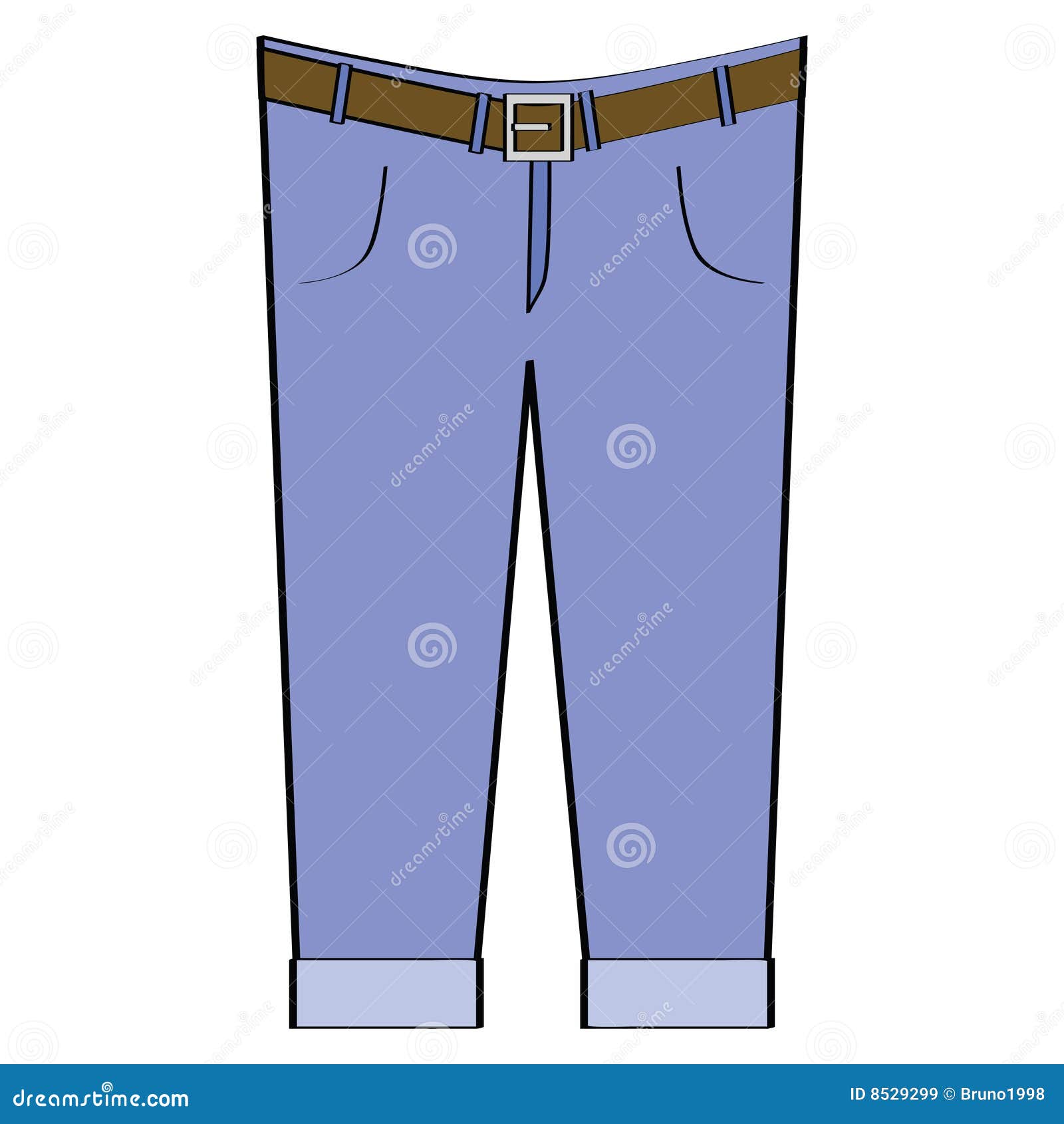 Blue jeans stock vector. Illustration of pair, blue, cartoon - 8529299