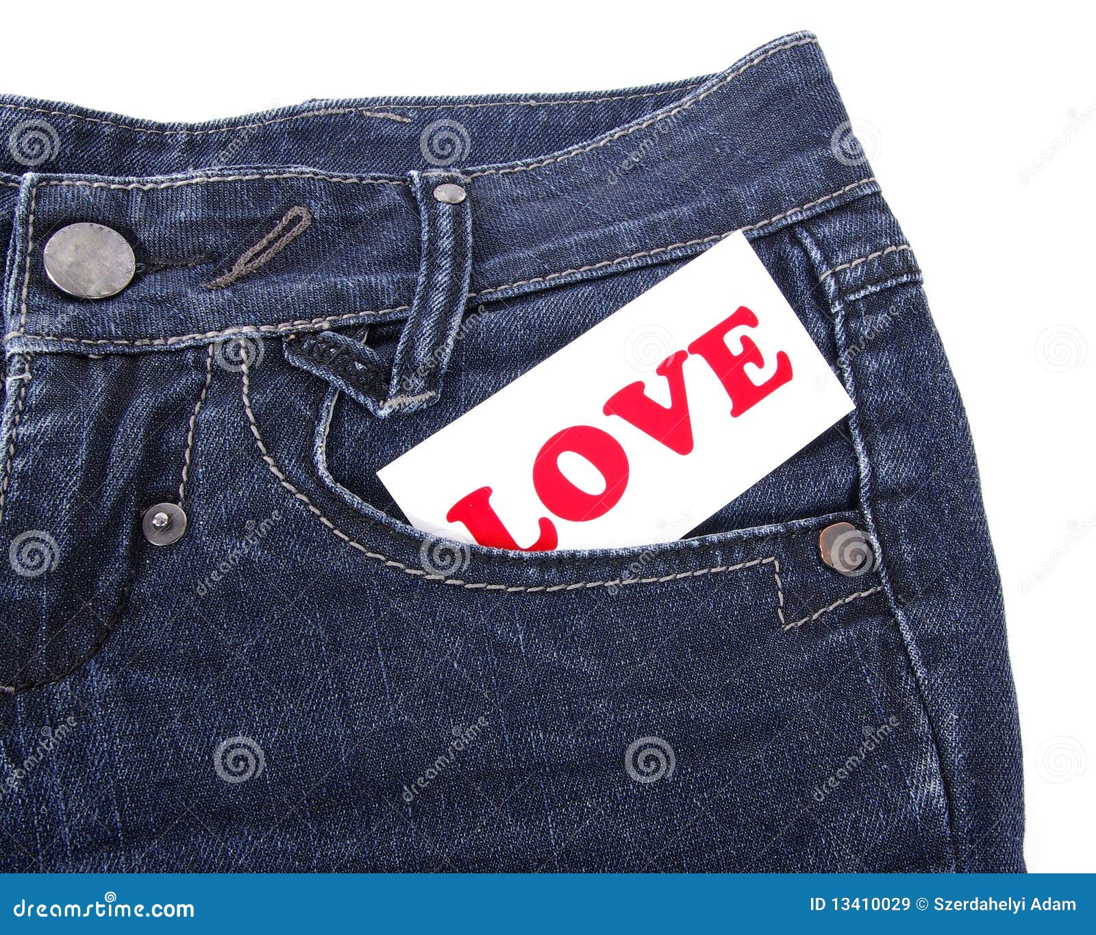 Blue jeans with card stock image. Image of elegance, rebate 13410029