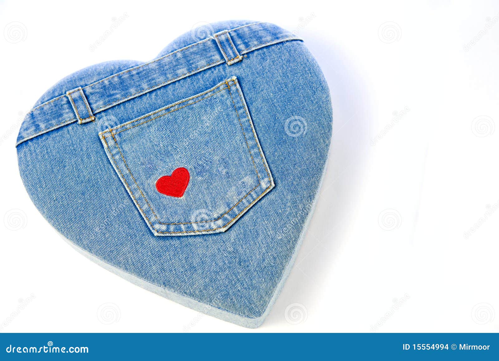 Blue Jeans a Forma Di Del Cuore. Fotografia Stock Immagine di bello