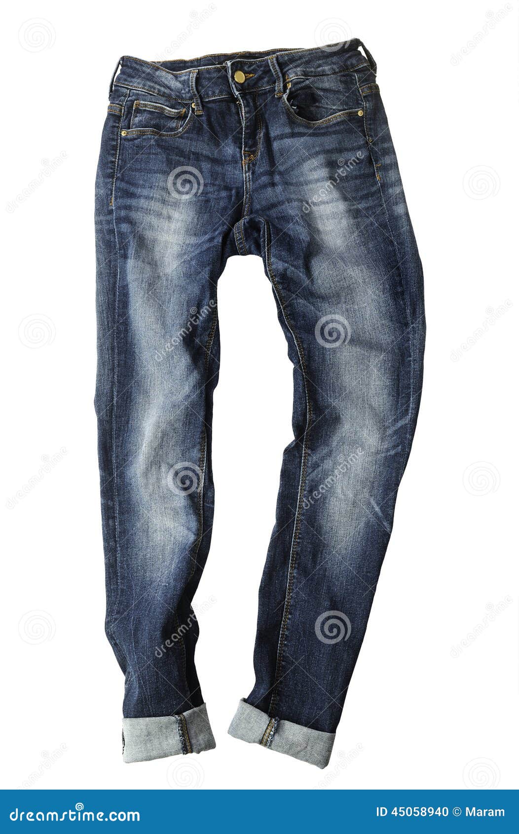 Blue Jeans Isolated stock photo. Image of pants, denim - 45058940