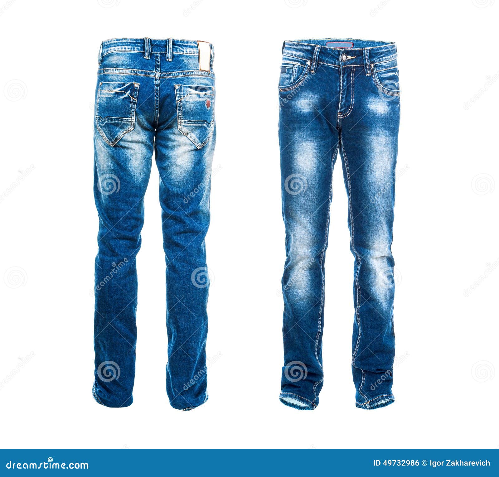 Blue jeans isolated stock photo. Image of female, simple - 49732986