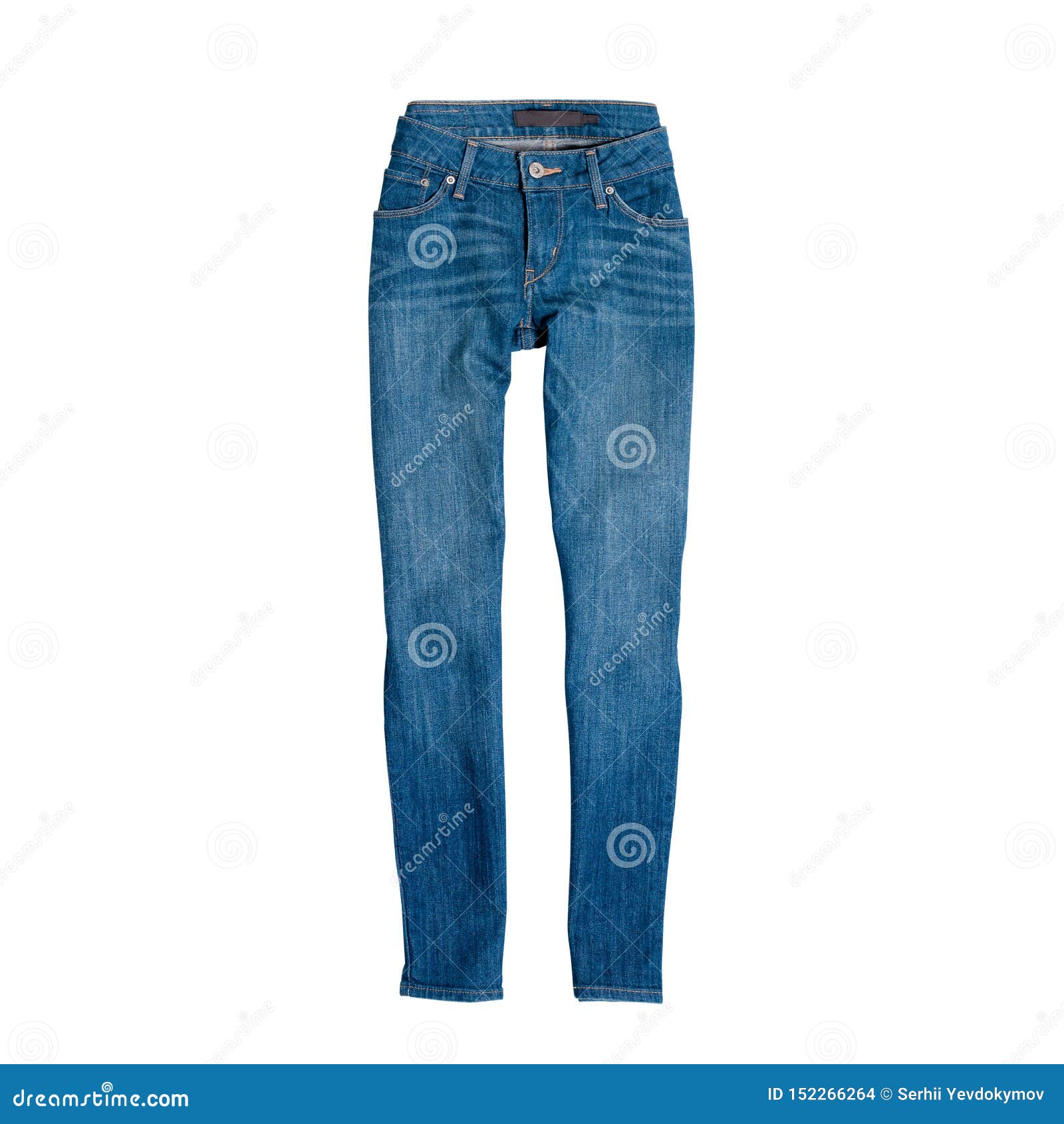 Blue Jeans Isolated on White Background. Fashion Concept Stock Photo ...